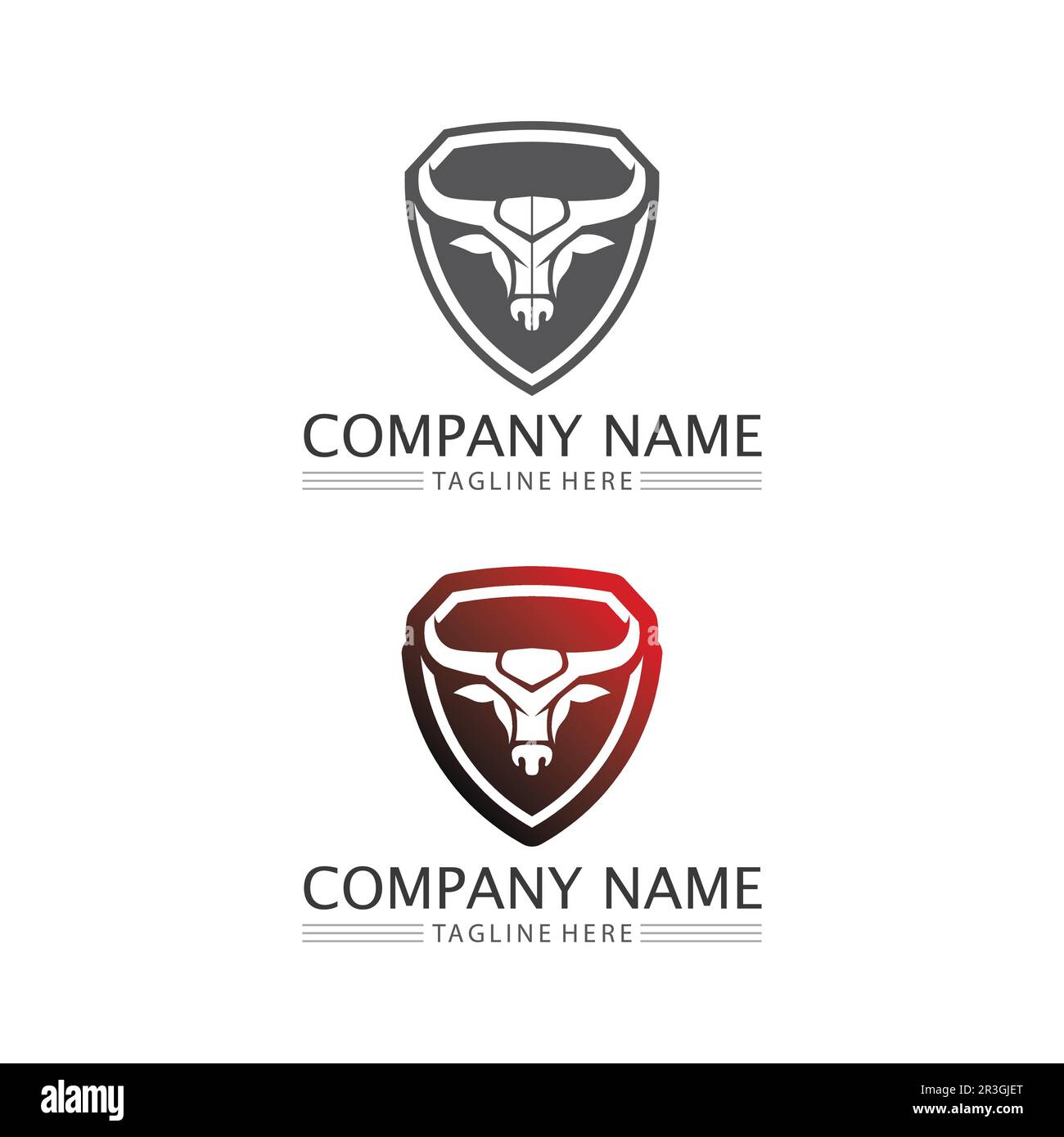 Bull buffalo head cow animal mascot logo design vector for sport horn ...