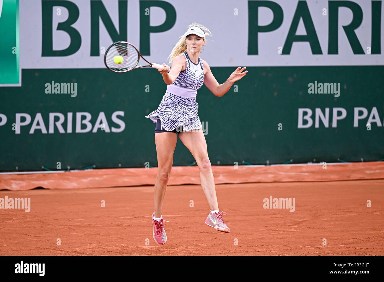 Paris, France. 23rd May, 2023. Katie Boulter of GBR during the French