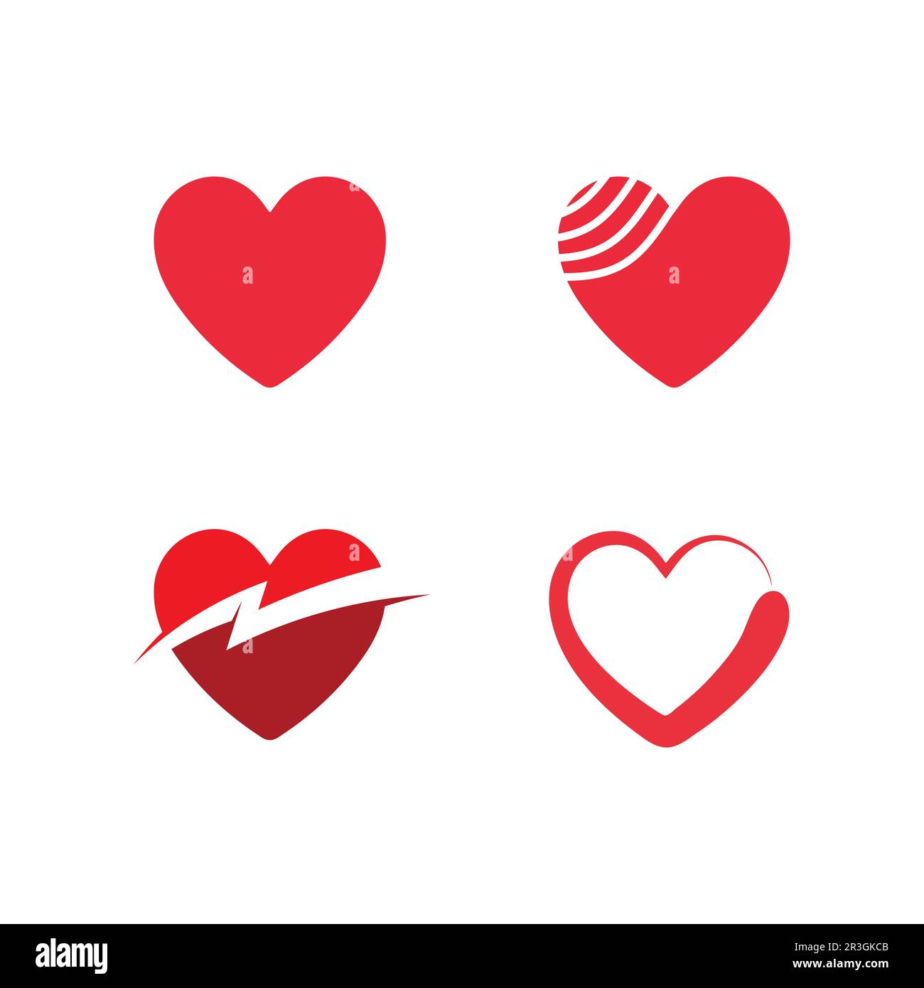 Love and heart design Vector and logo seamless illustration background ...