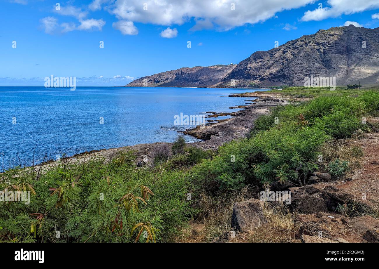 West side scene on oahu hawaii Stock Photo