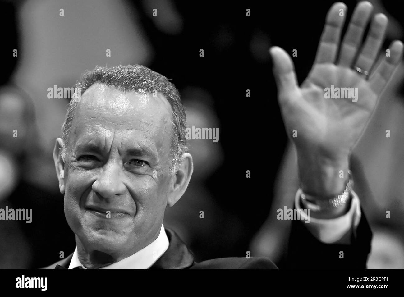 Cannes, France. 23rd May, 2023. Tom Hanks attend the Asteroid City red carpet during the 76th