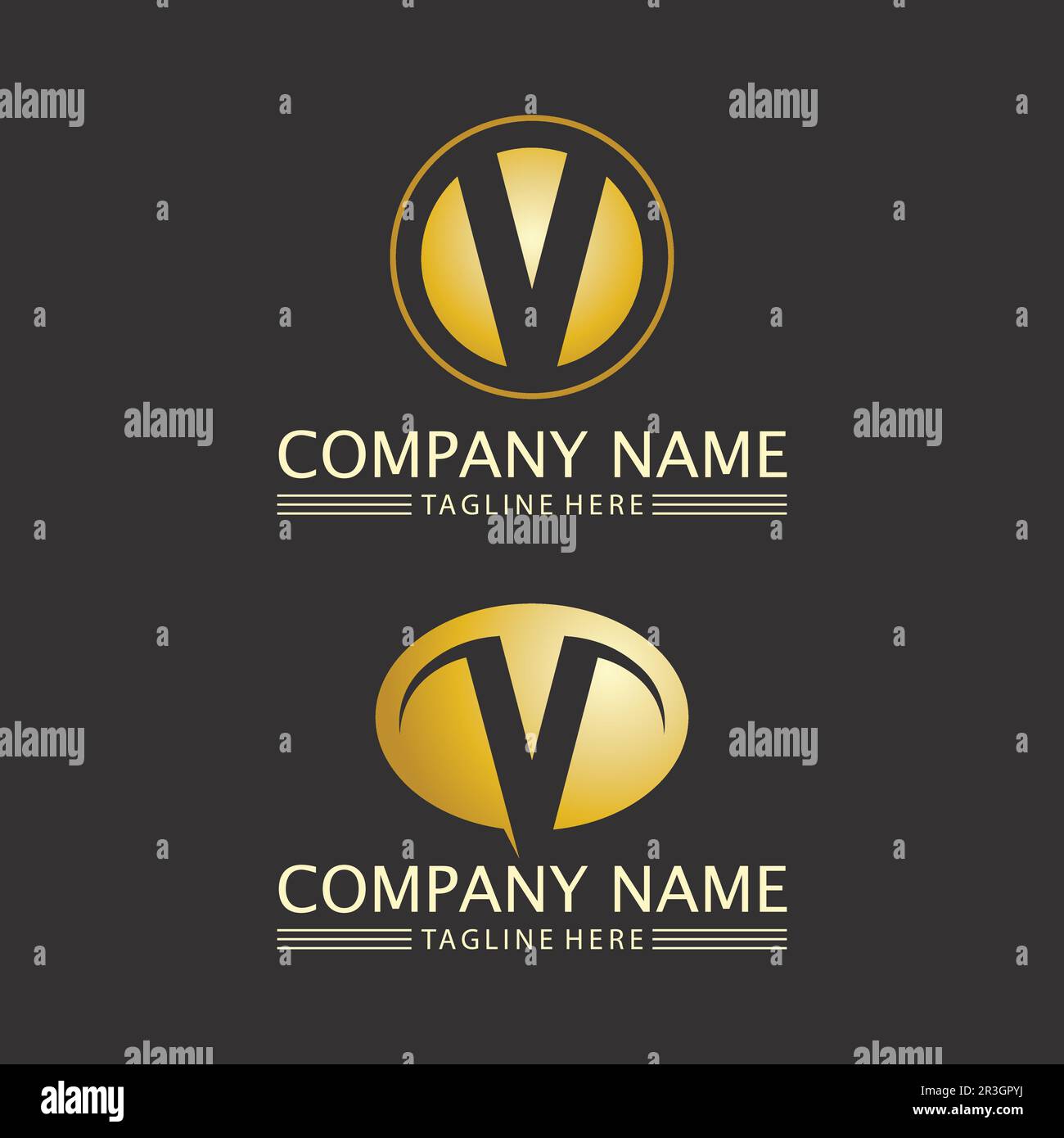 V Letter Lightning Logo Template vector icon illustration design Stock Vector