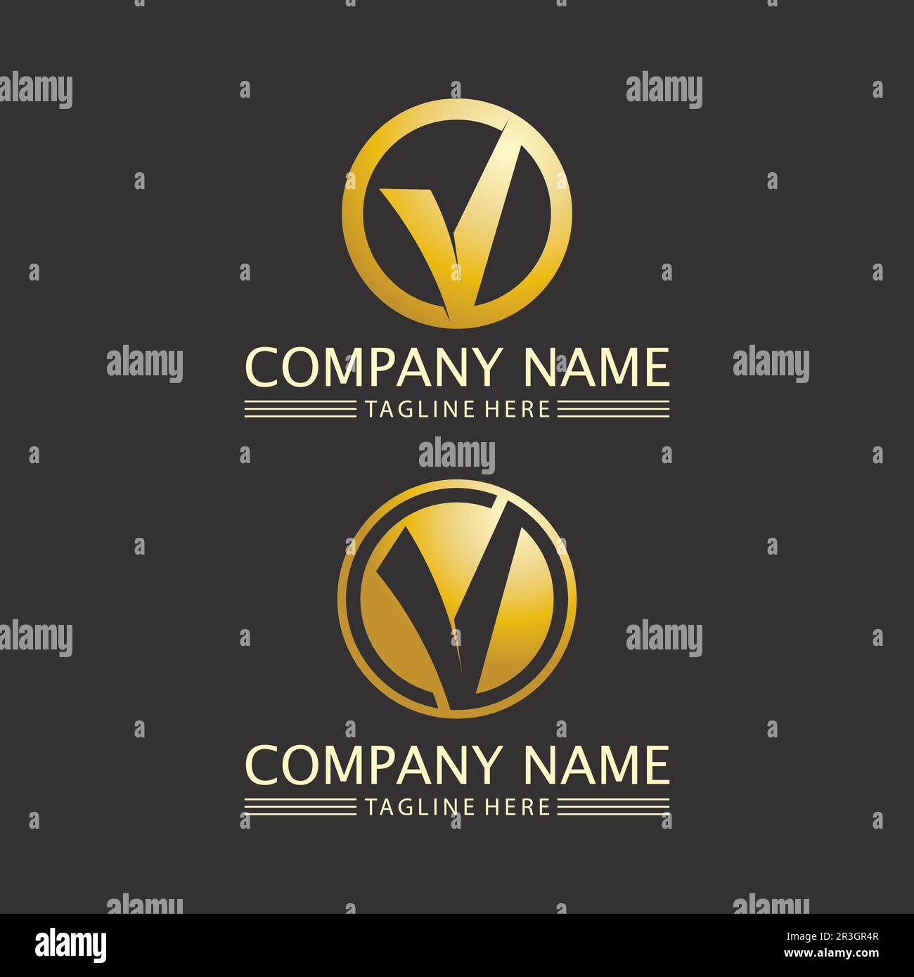 V Letter Lightning Logo Template vector icon illustration design Stock Vector