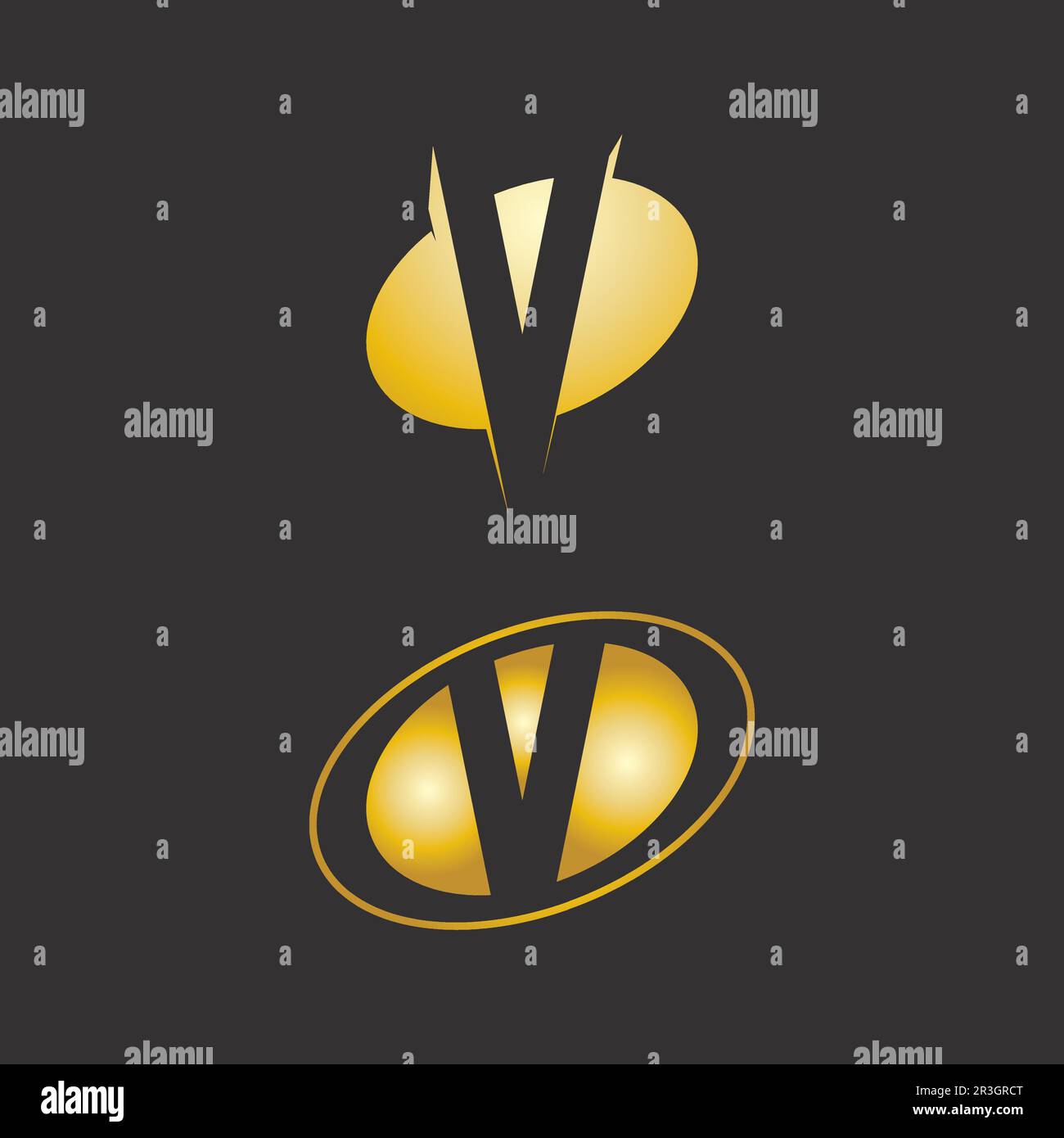 V Letter Lightning Logo Template vector icon illustration design Stock Vector