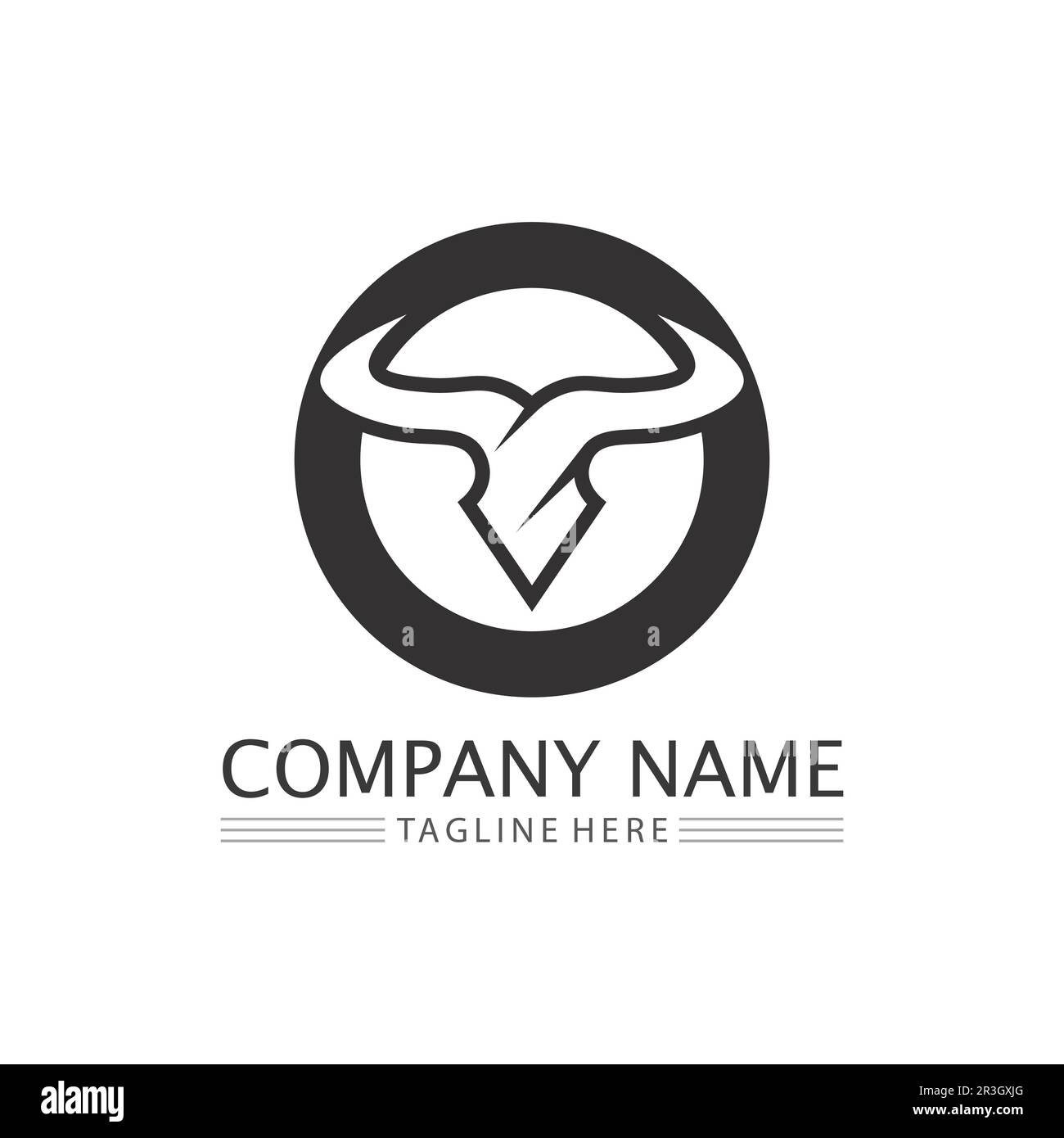 Bull and buffalo logo head cow animal mascot logo design vector for ...