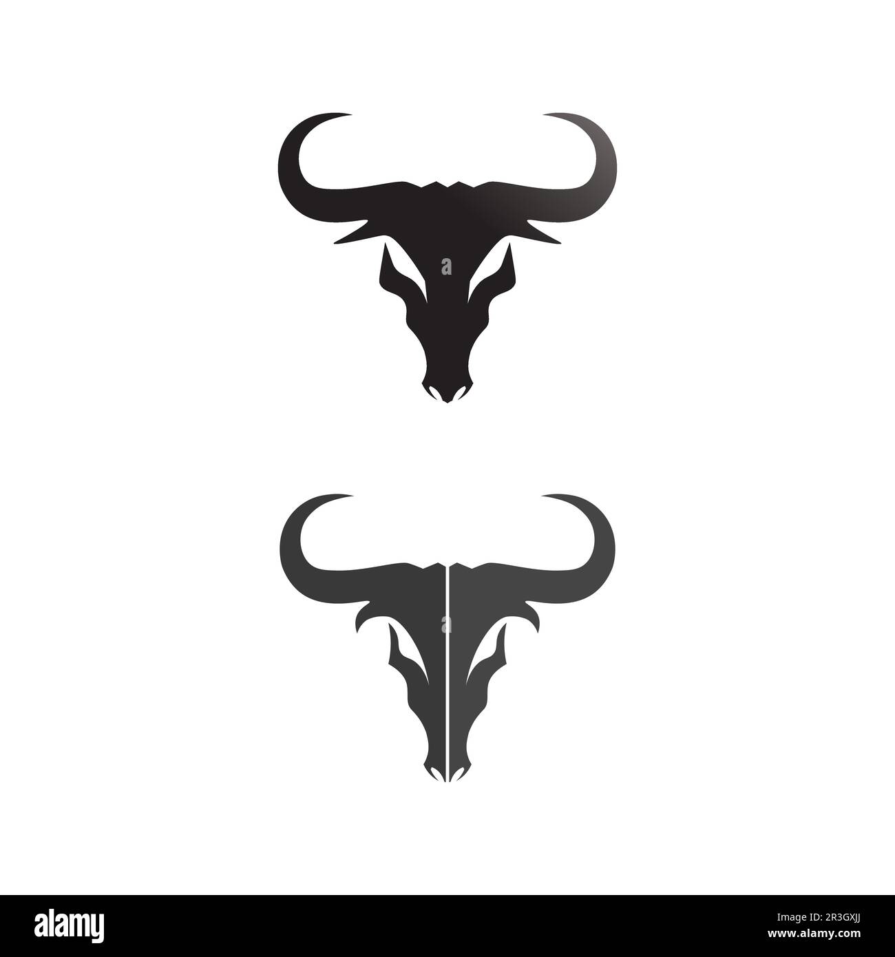 Bull and buffalo head cow animal mascot logo design vector for sport ...