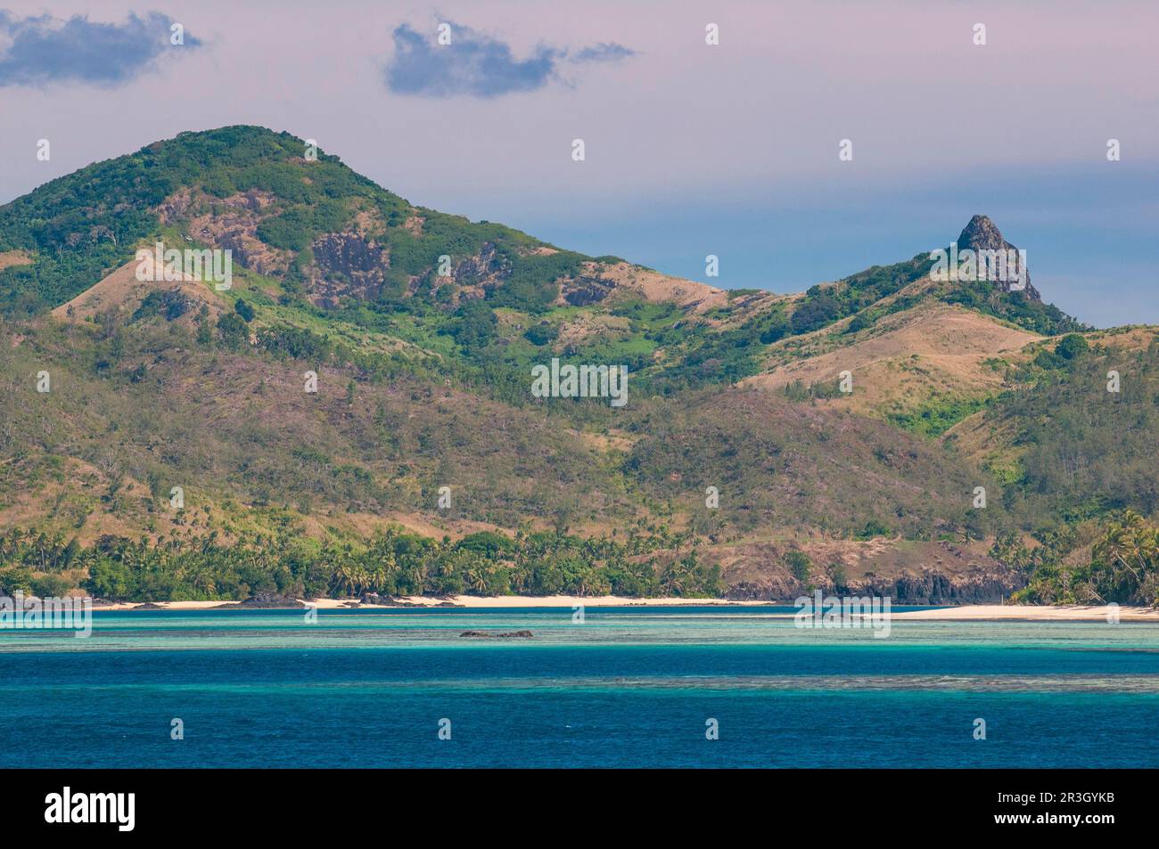 Turquoise water, Yasawas, Fiji, South Pacific Stock Photo - Alamy