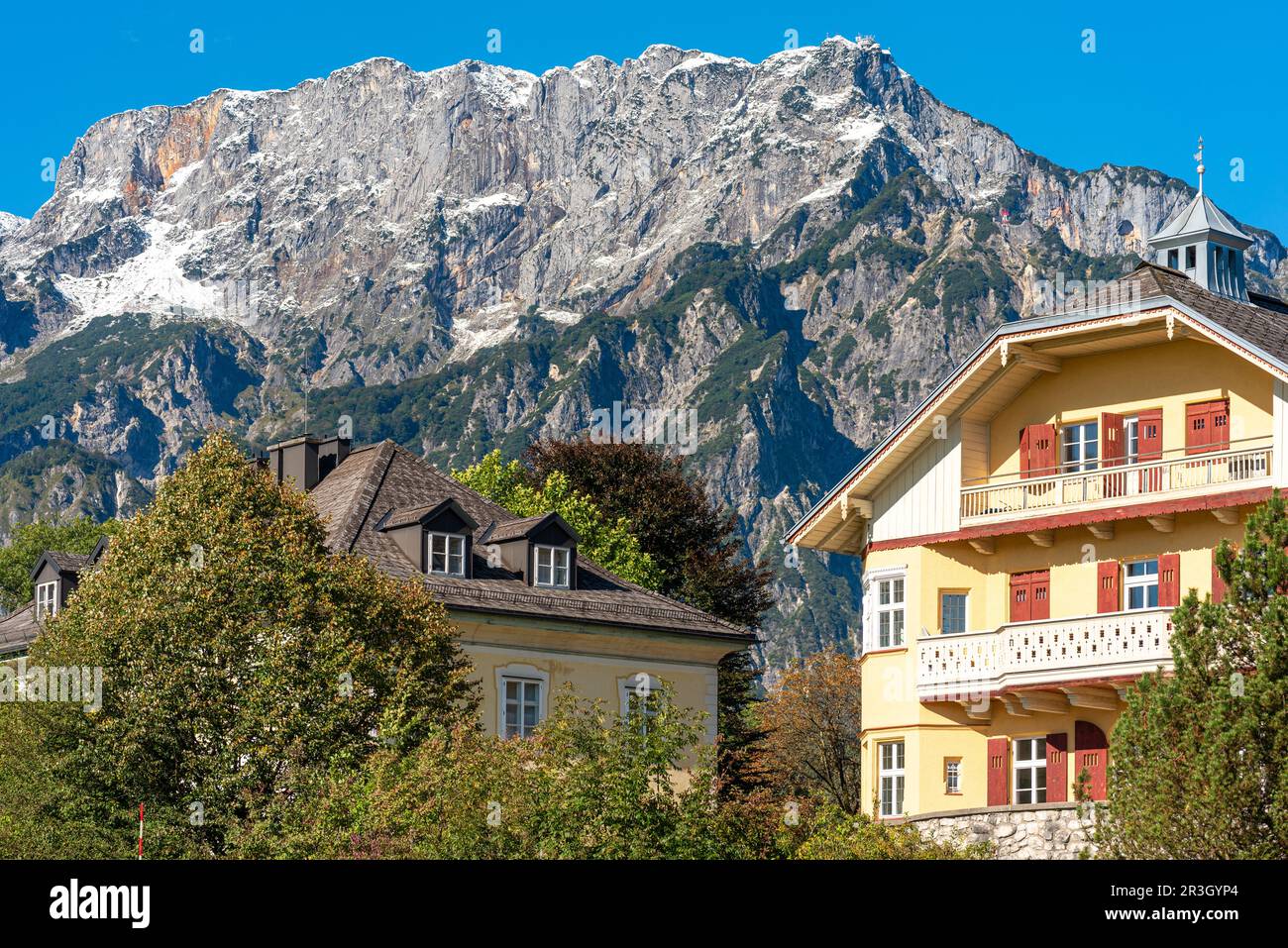 The Untersberg massif with the Salzburg High Throne in the Berchtesgaden Alps Stock Photo