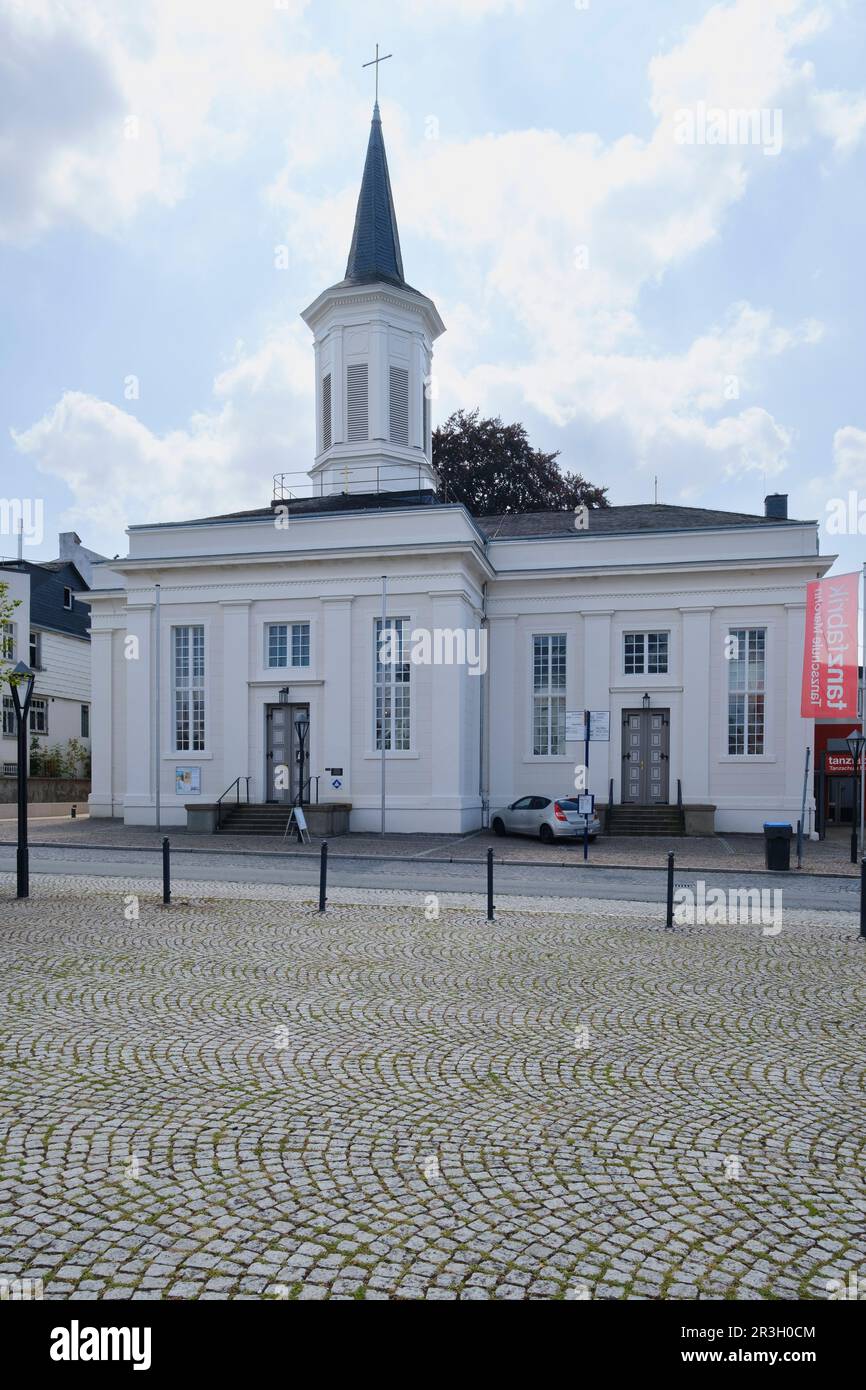 Classicism church at the new market of Arnsberg Stock Photo