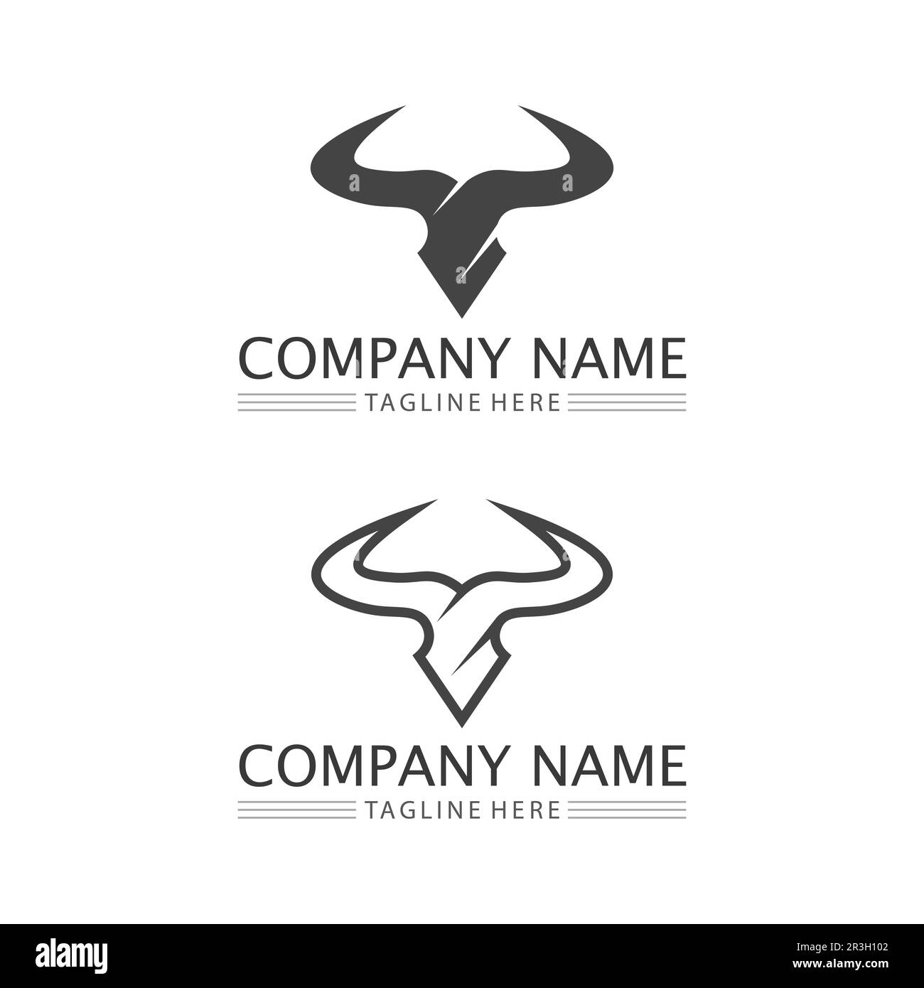 Bull and buffalo logo head cow animal mascot logo design vector for ...