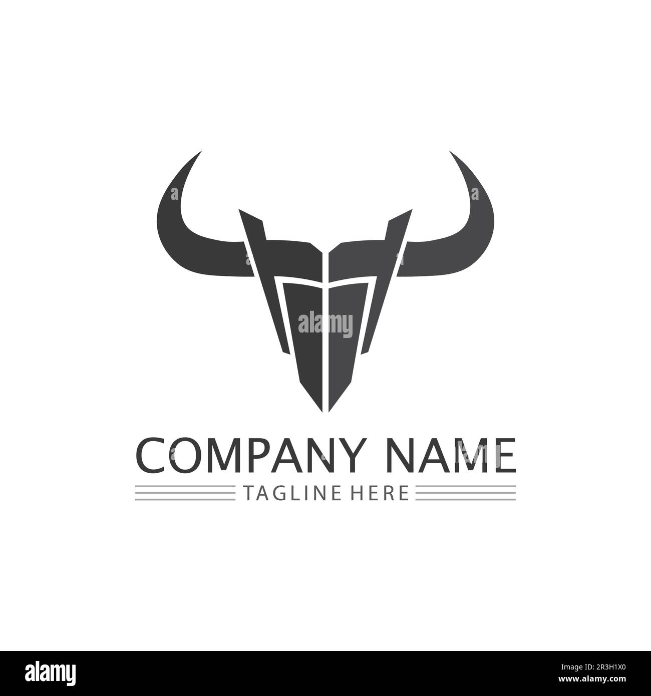 Bull and buffalo logo head cow animal mascot logo design vector for ...