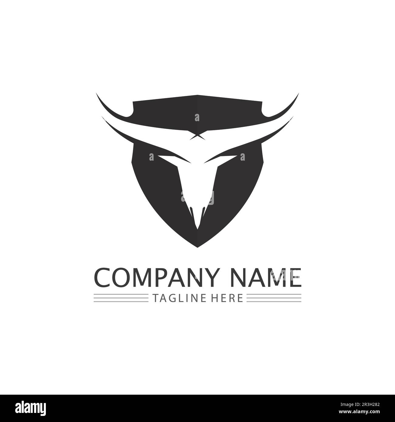 Bull and buffalo head cow animal mascot logo design vector for sport ...