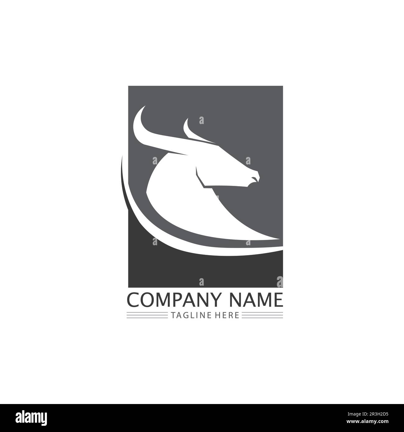 Bull and buffalo logo head cow animal mascot logo design vector for ...