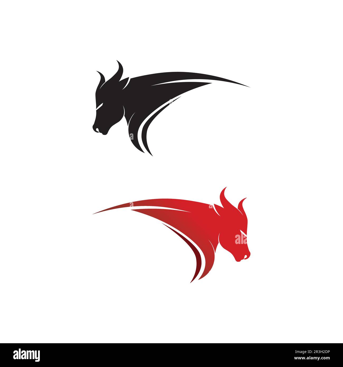 Bull and buffalo head cow animal mascot logo design vector for sport ...