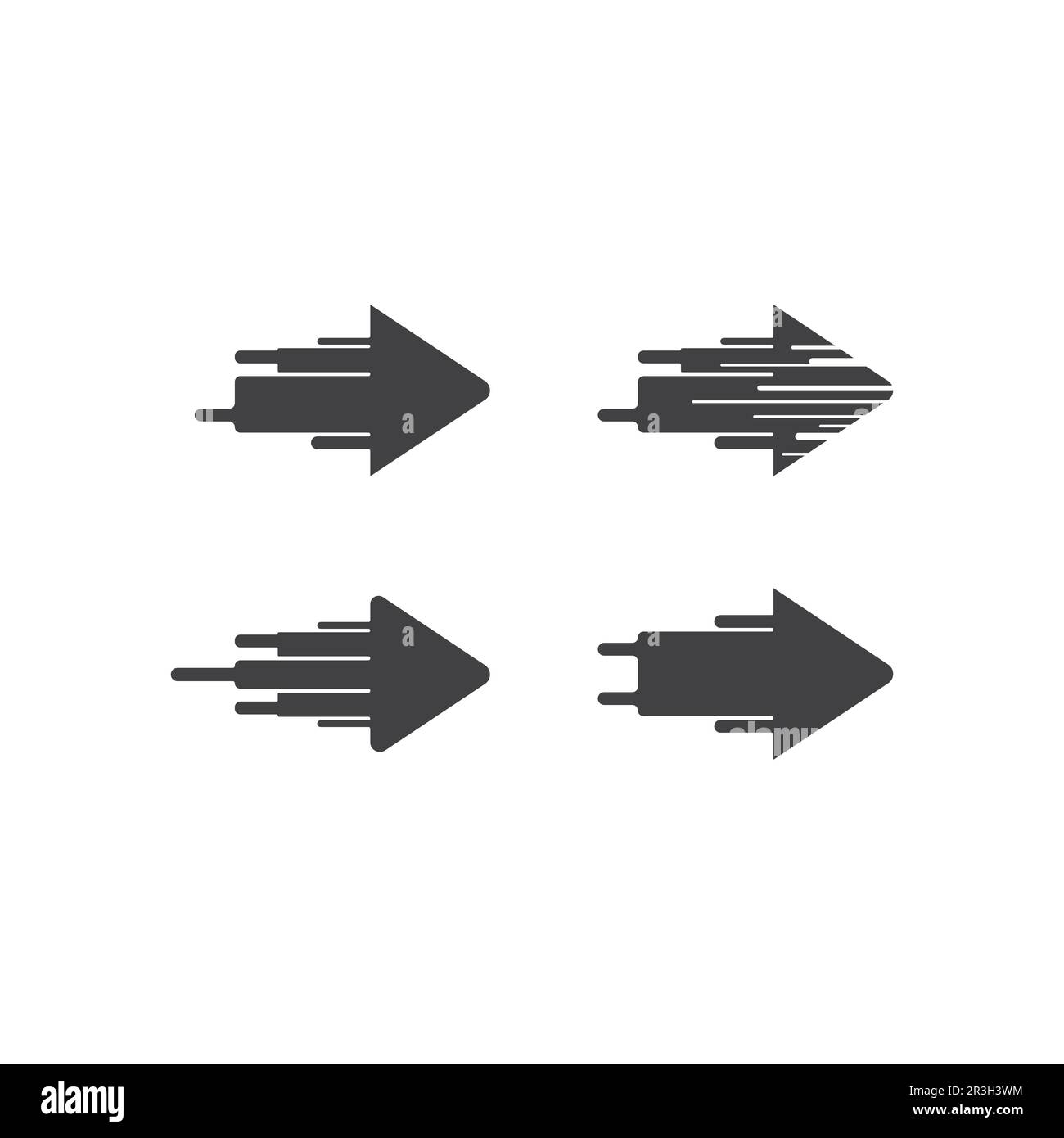 Arrow logo design vector for music, media, play, digital audio and ...