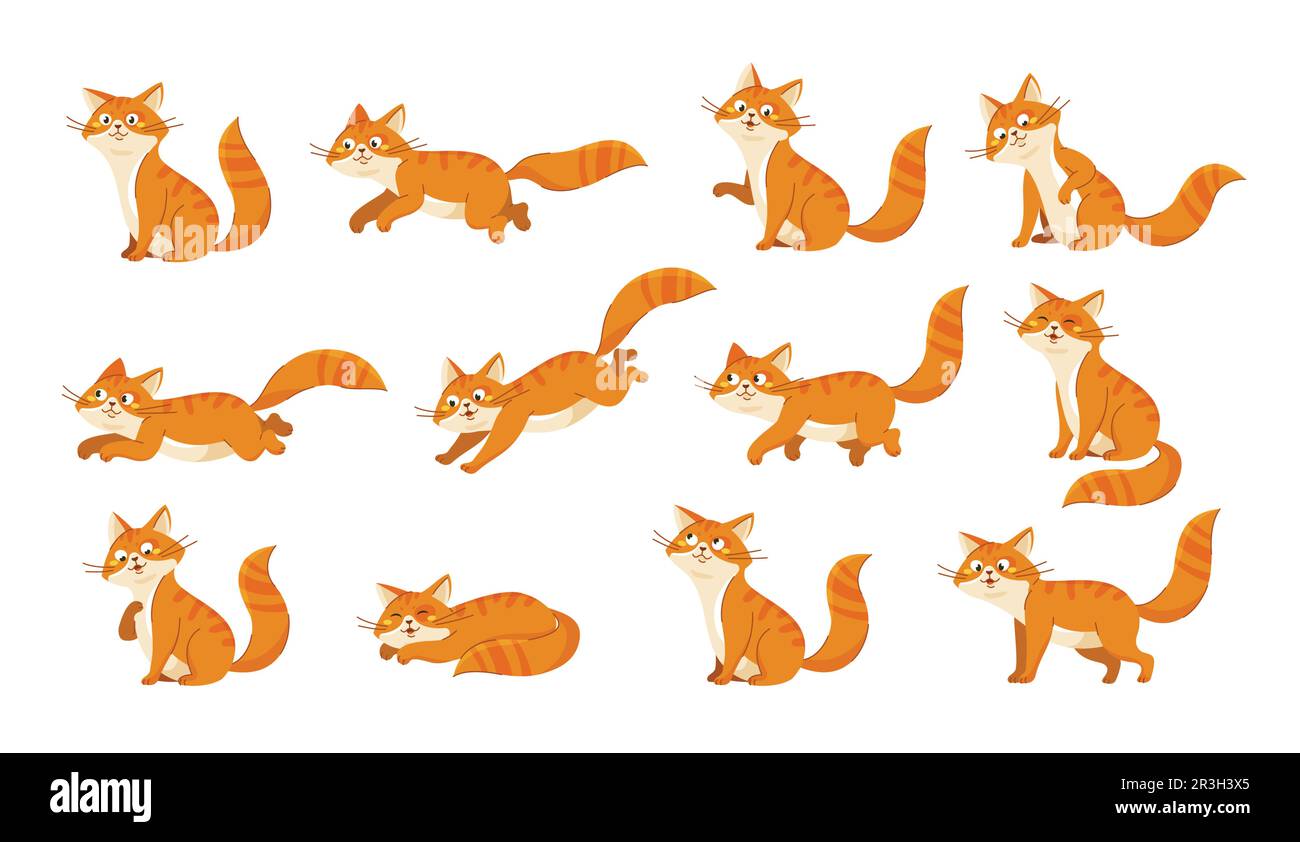 Cat Characters Set Stock Vector Image Art Alamy Cat Characters Set Stock Vector Image Art Alamy