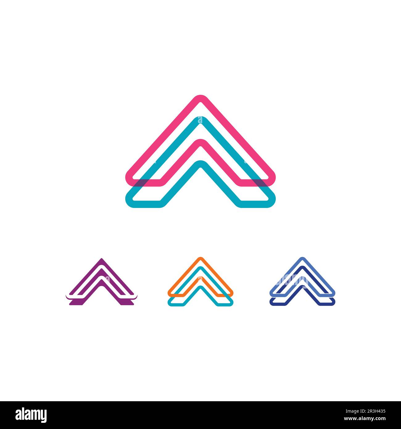 Arrow logo design vector for music, media, play, digital audio and ...