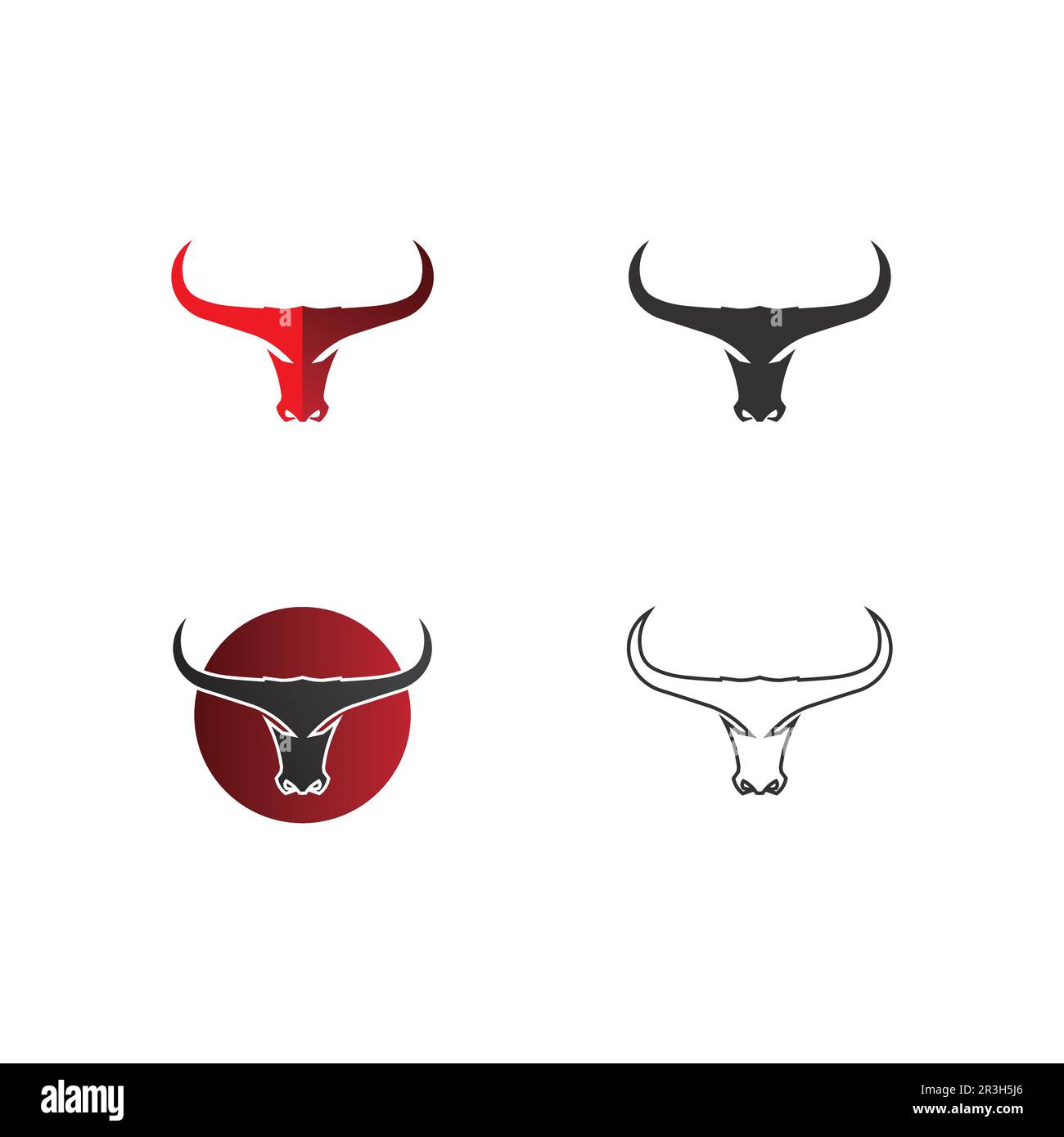 Bull buffalo head cow animal mascot logo design vector for sport horn ...