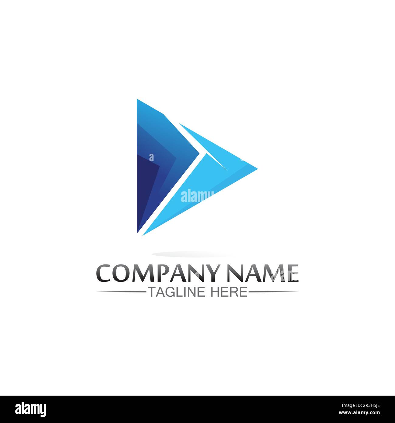 Arrow logo design vector for music, media, play, digital audio and ...
