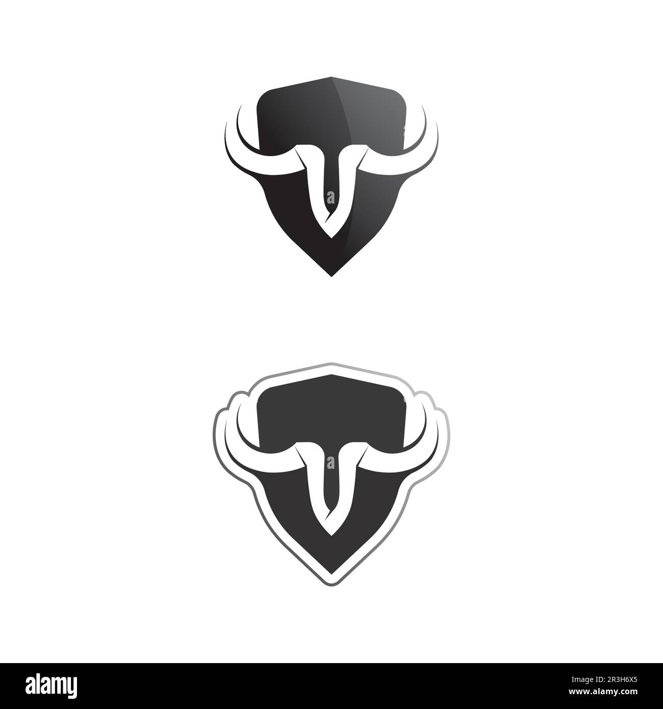 Bull and buffalo head cow animal mascot logo design vector for sport ...
