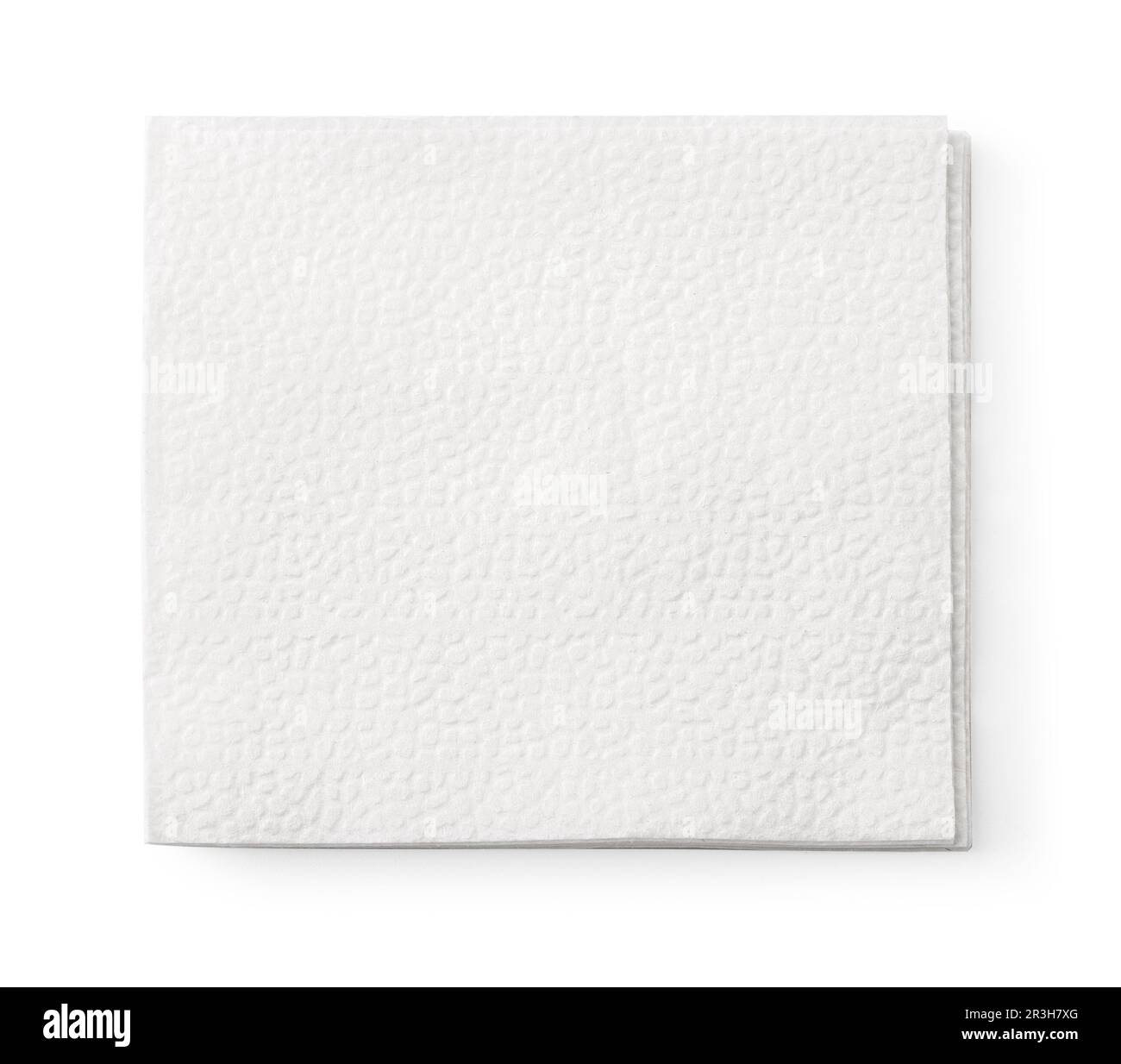 white napkin isolated on white background with clipping patrh Stock Photo