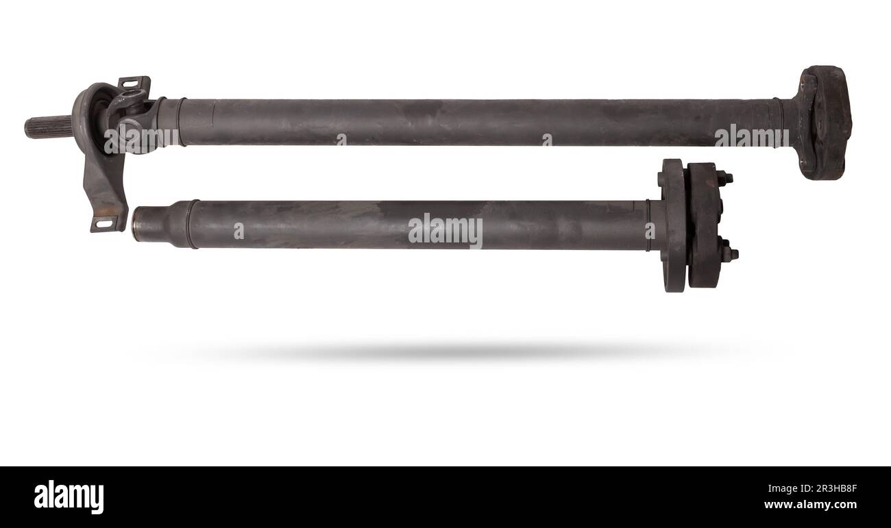 propeller shaft of a car with a steel rod, a sliding fork and an