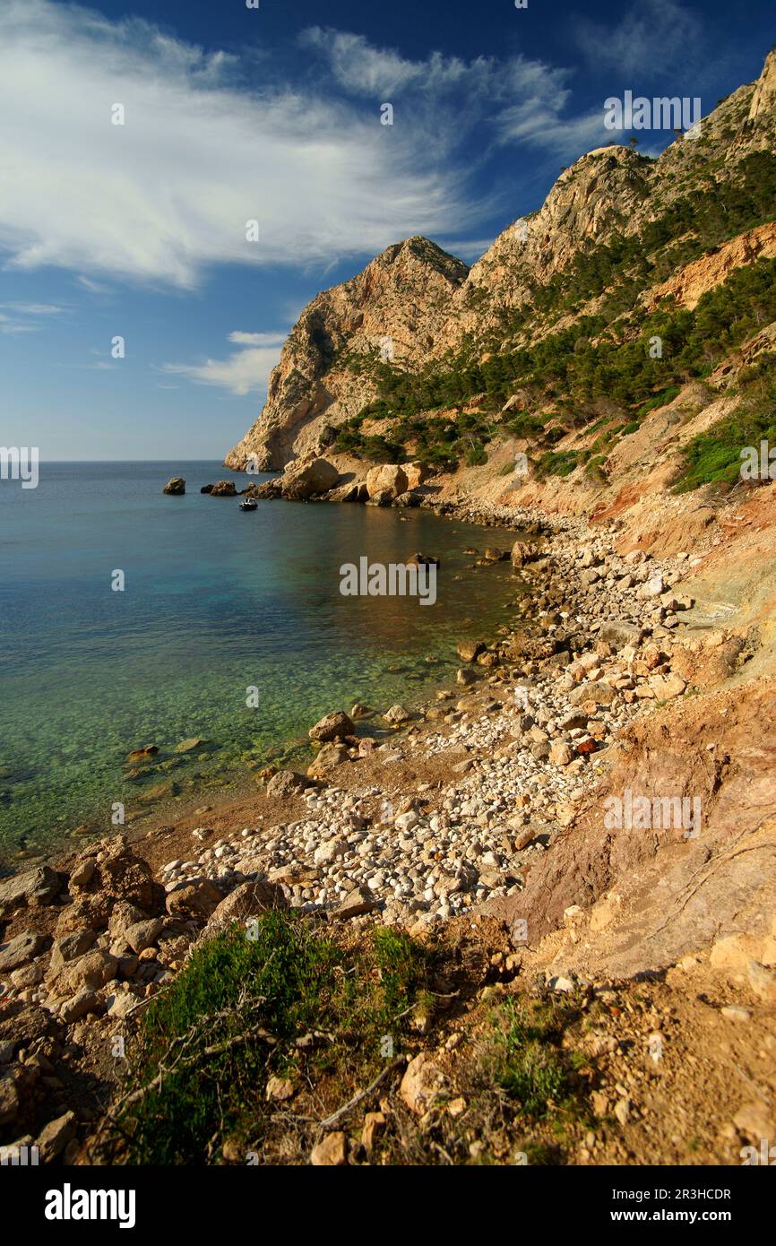 Cala en Basset. Morro de Sa Ratjada.Andratx. Ponent.Mallorca.Illes Balears.España. Stock Photo