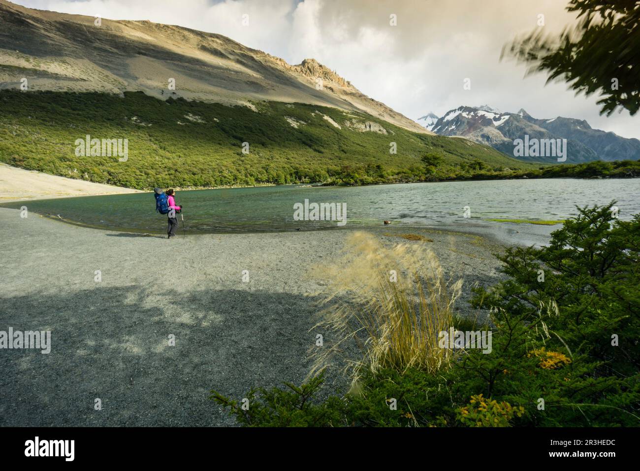 senda de las lagunas Madre e Hija, parque nacional Los Glaciares, republica Argentina,Patagonia, cono sur, South America. Stock Photo