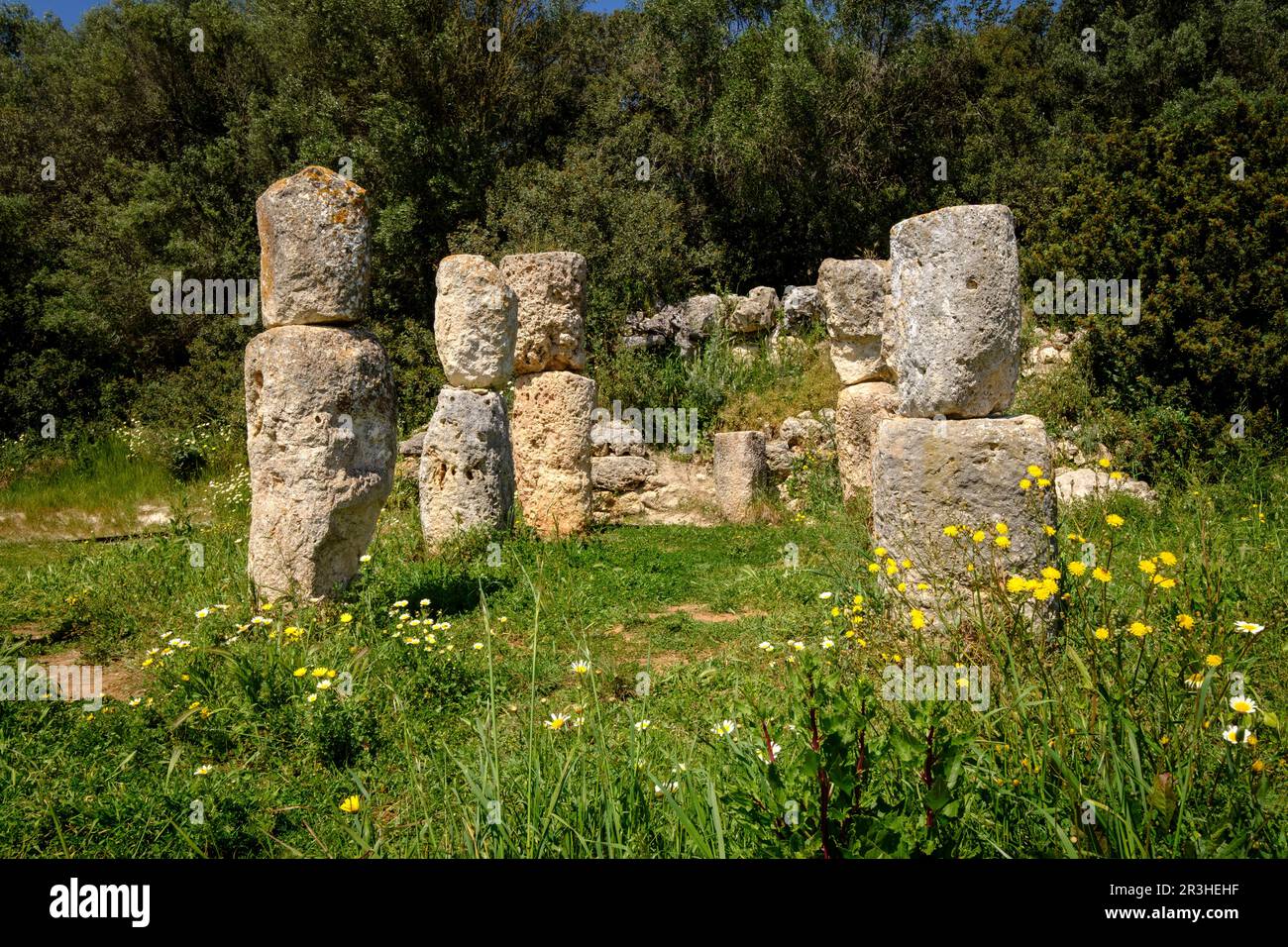 Son Corró , yacimiento arqueológico, datado en la época postalayótica (s.V-II A.c), Costitx, isla de Mallorca, balearic islands, spain. Stock Photo