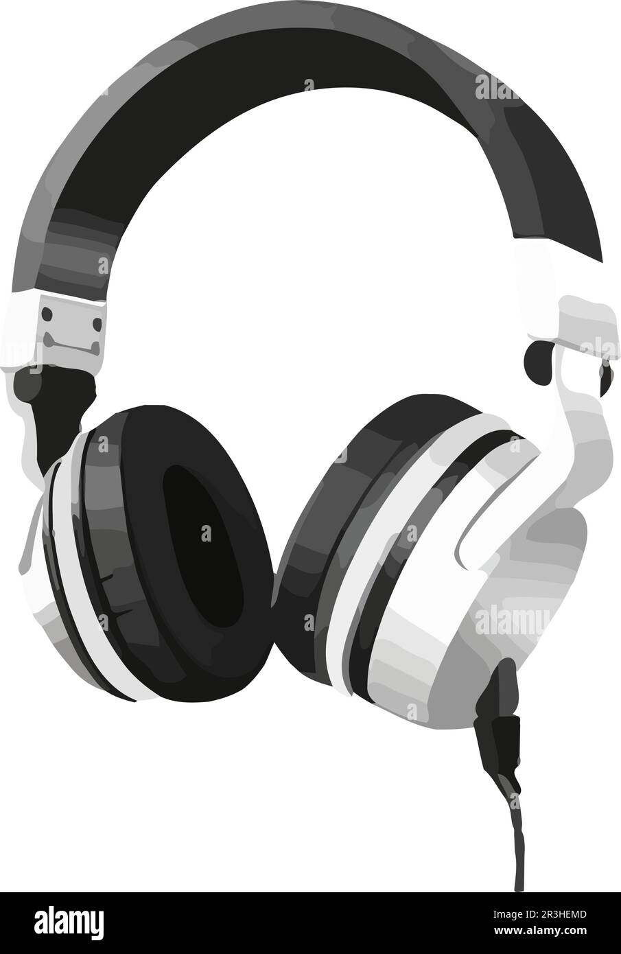 Modern headphones symbolize creativity and relaxation Stock Vector