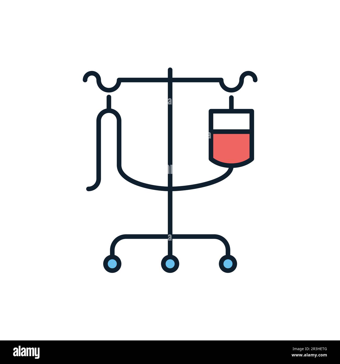 Dropper Stand related vector line icon. Isolated on white background. Vector illustration. Editable stroke Stock Vector