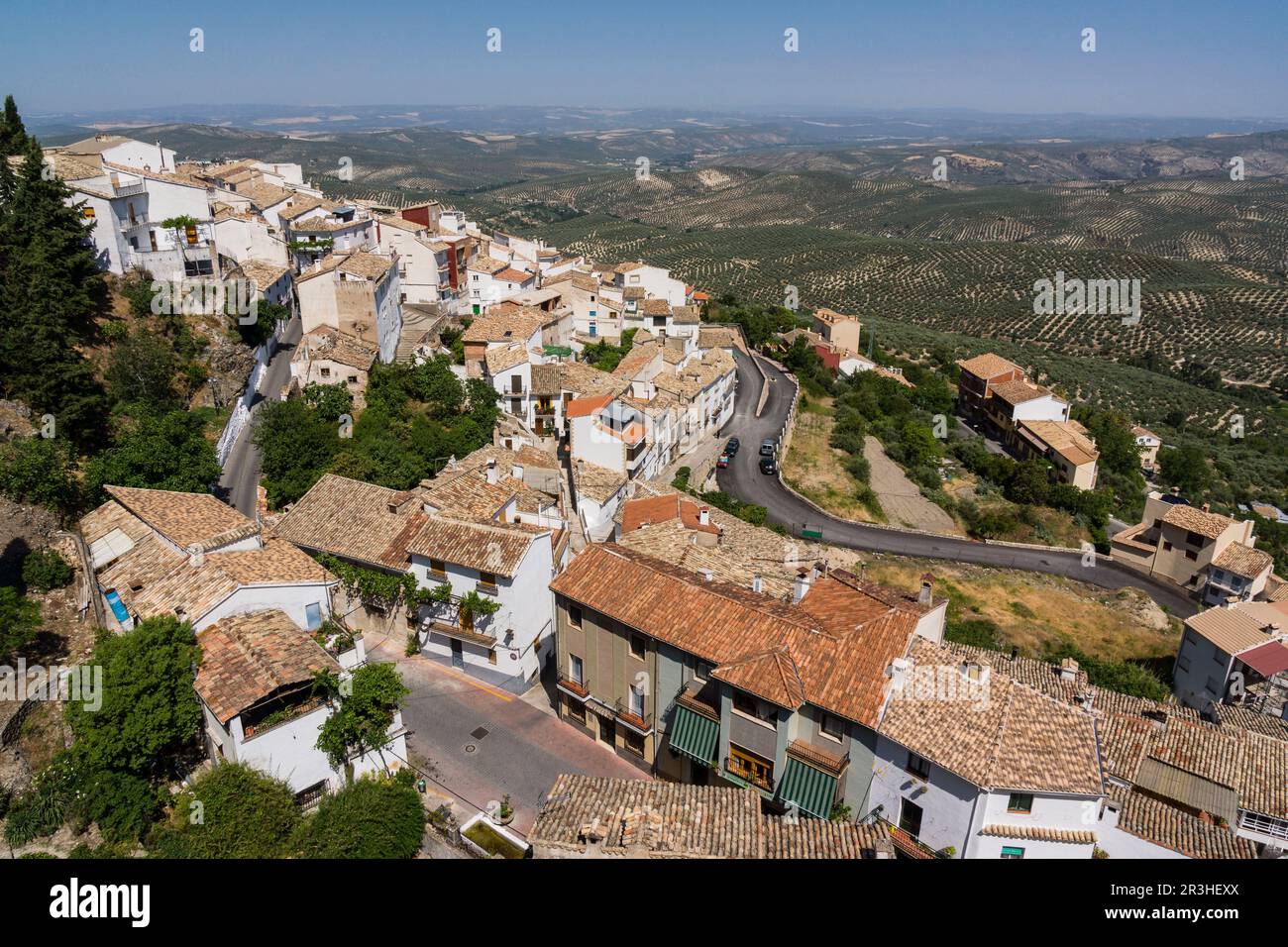 Castillo de La Iruela, origen almohade, construido sobre cimientos pre-bereberes, La Iruela, valle del Guadalquivir, parque natural sierras de Cazorla, Segura y Las Villas, Jaen, Andalucia, Spain. Stock Photo