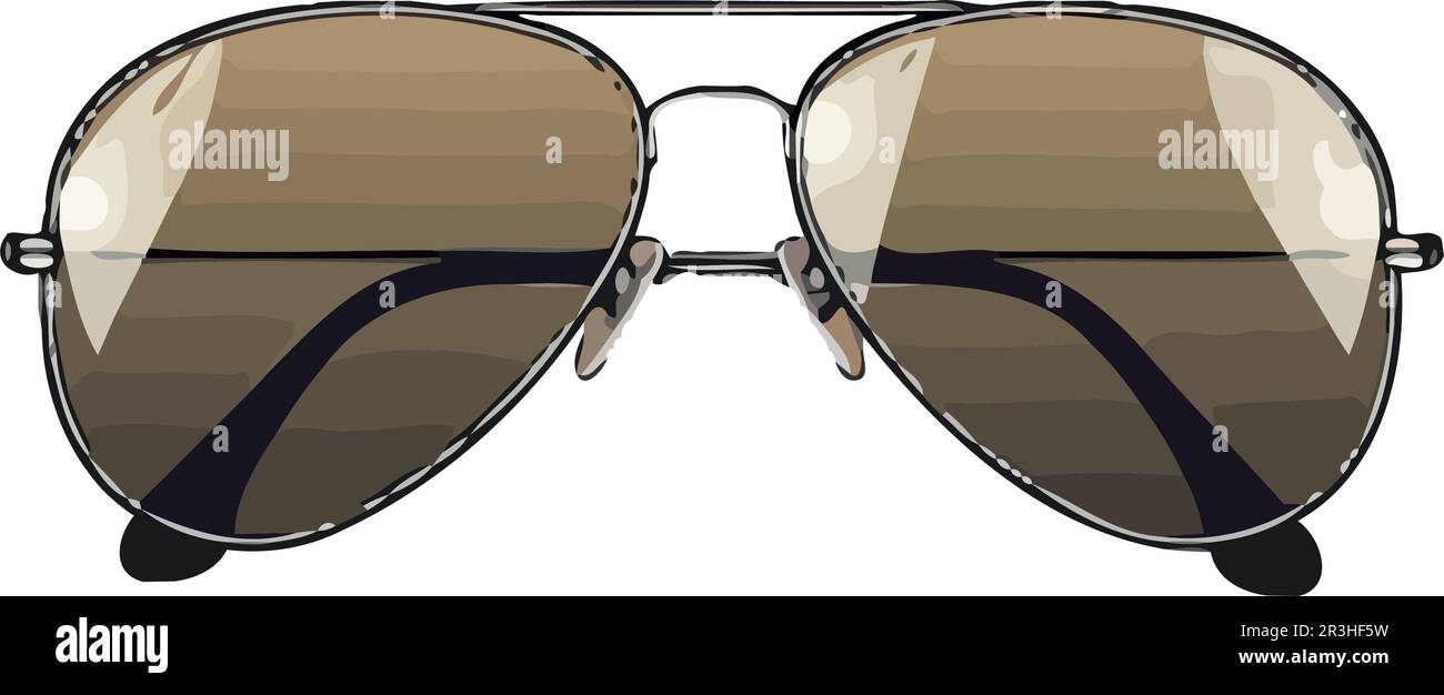 Aviator glasses cool fashion Stock Vector