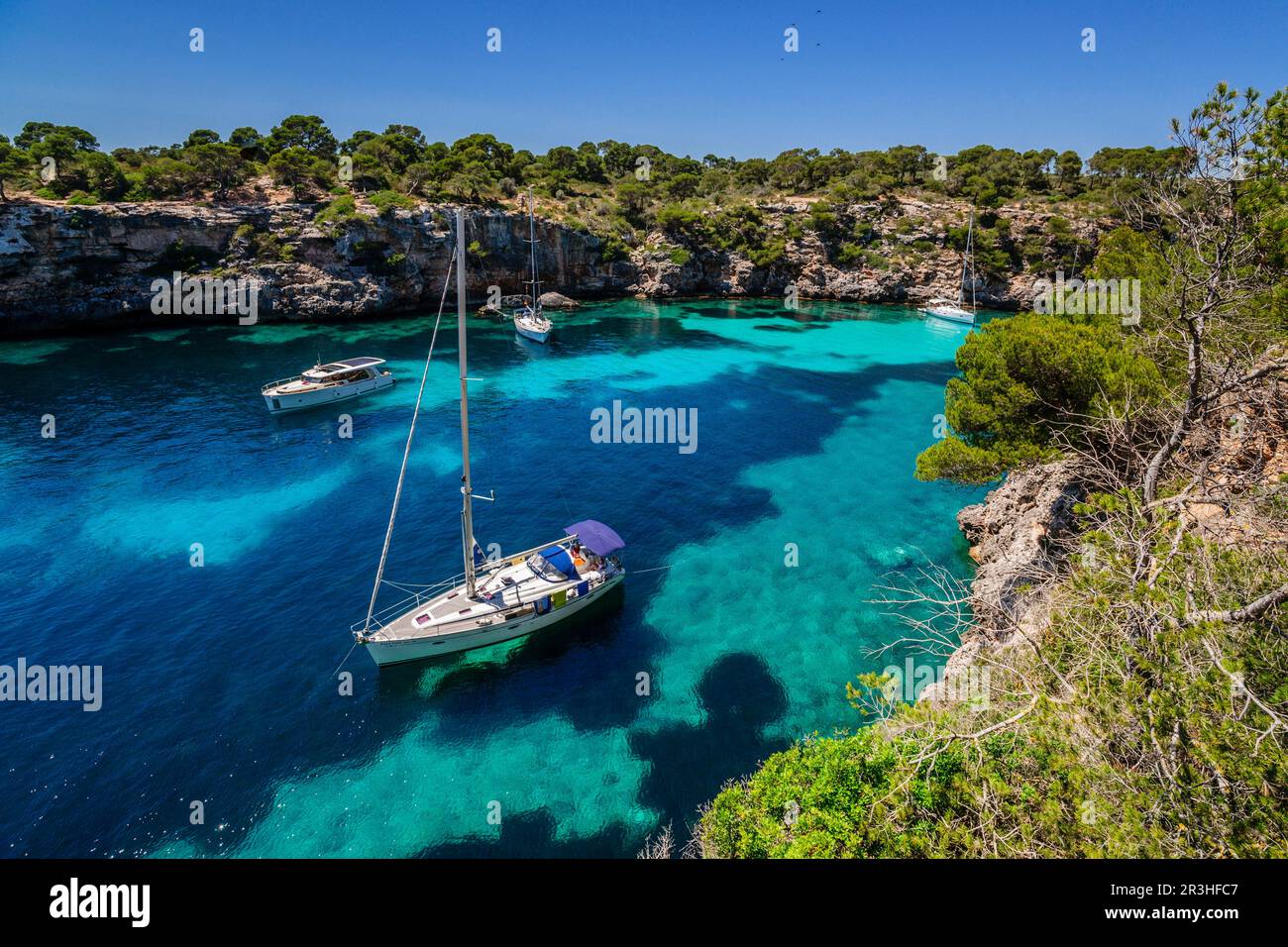 Cala Pi, Llucmajor,comarca de Migjorn. Mallorca. Islas Baleares. Spain. Stock Photo