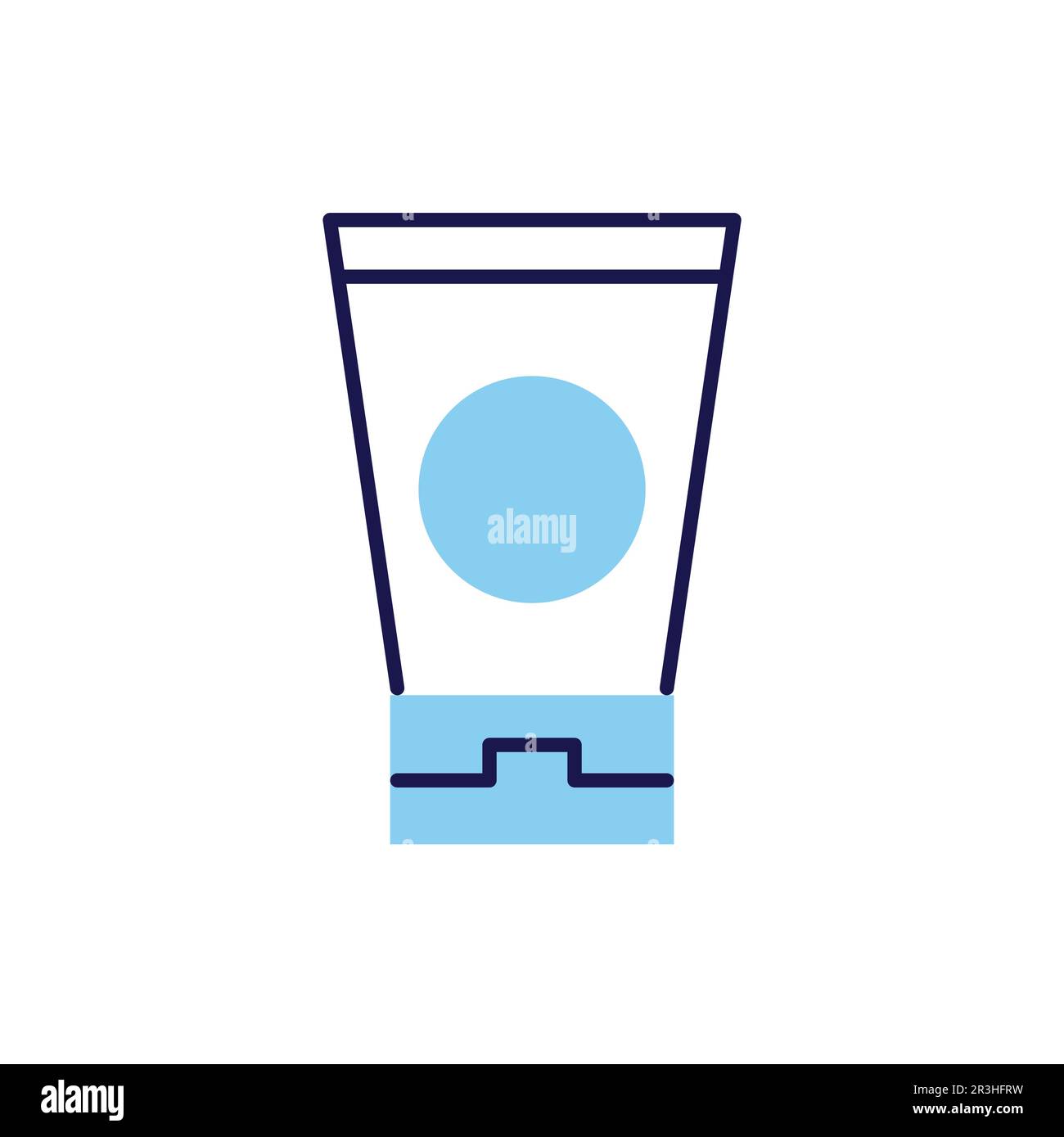 Sunscreen related vector line icon. Isolated on white background. Vector illustration. Editable stroke Stock Vector