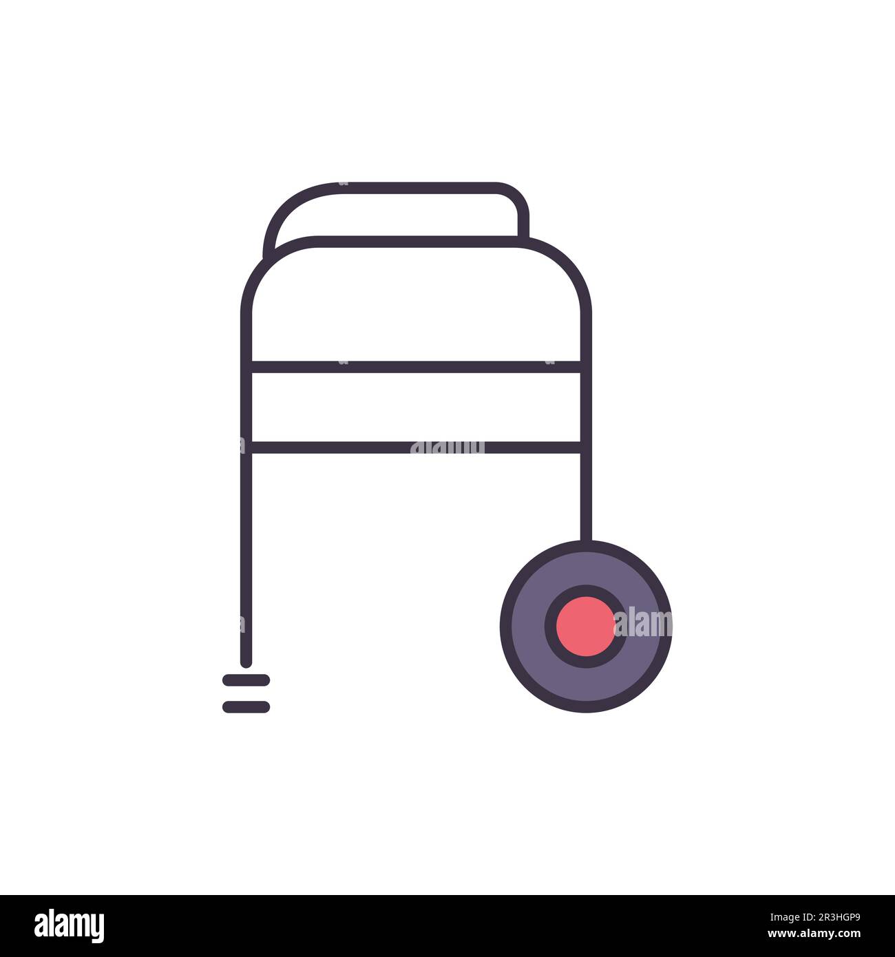 Walker related vector line icon. Isolated on white background. Vector illustration. Editable stroke Stock Vector