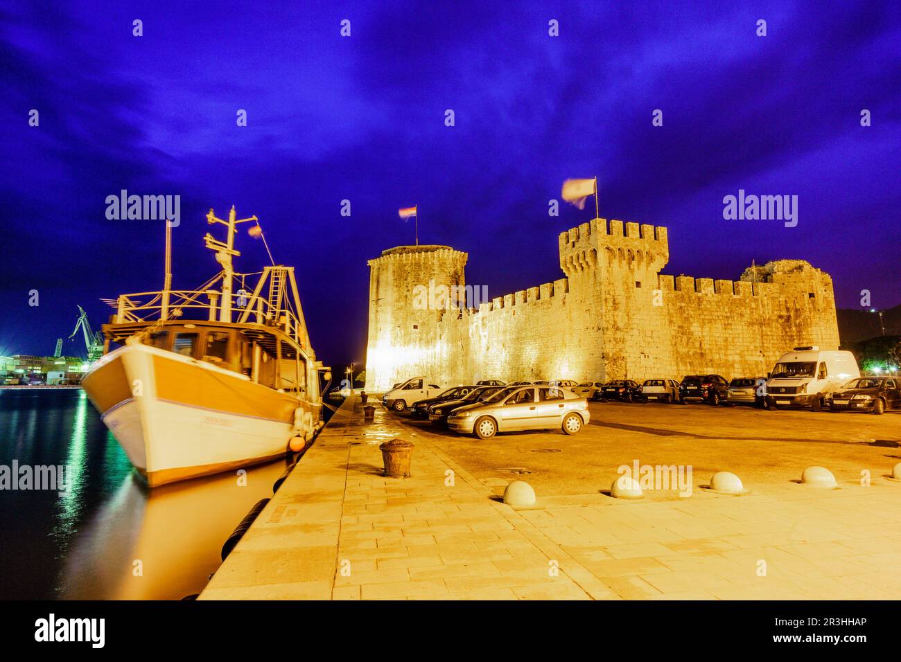 portada del maestro Radovan, catedral de San Lorenzo,1240, -catedral de San Juan-, Trogir, costa dalmata, Croacia, europa. Stock Photo