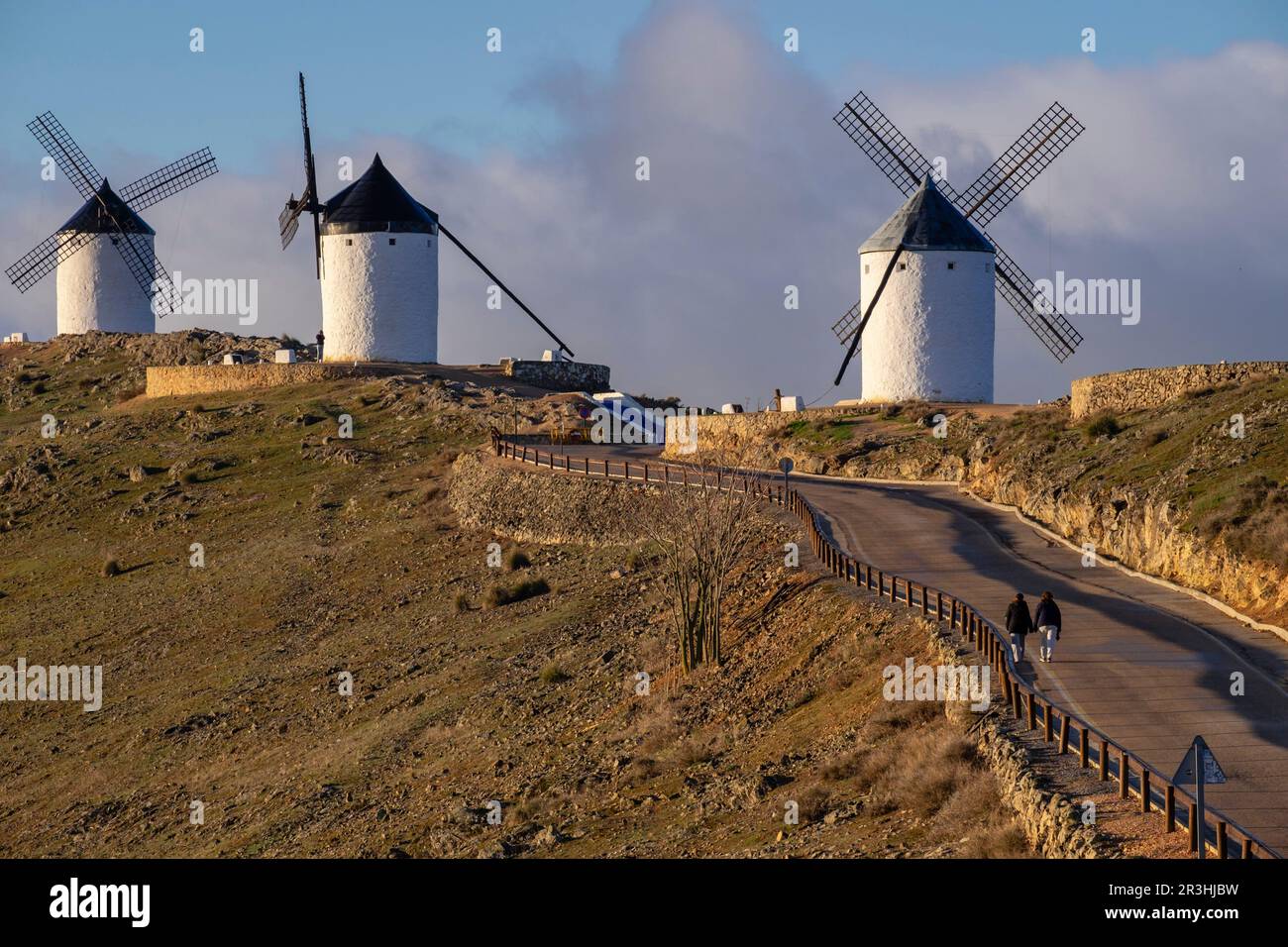 molinos de Consuegra, cerro Calderico, Consuegra, provincia de Toledo, Castilla-La Mancha, Spain. Stock Photo