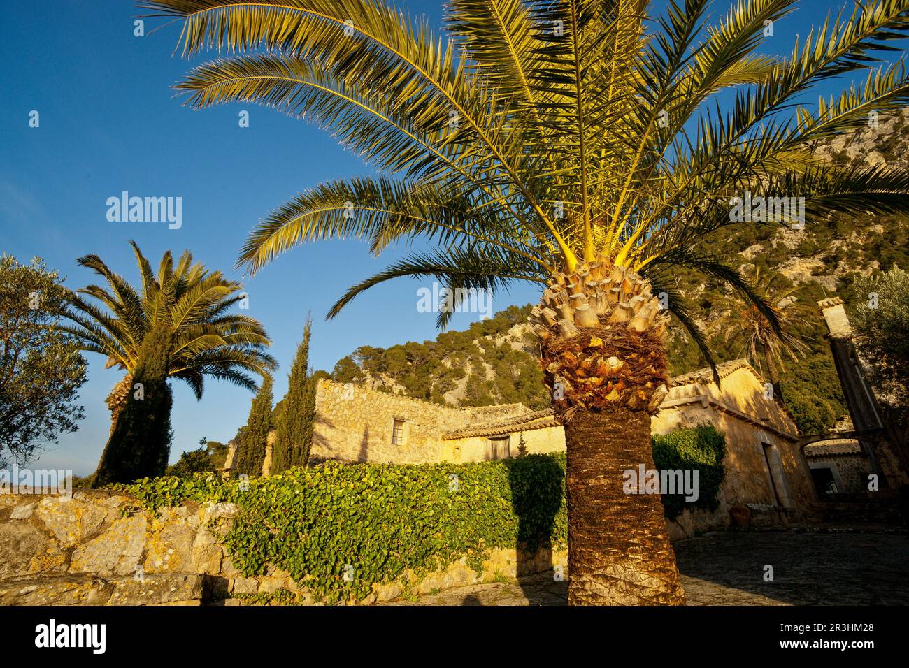 Ermita de la Trinitat, año 1648.Valldemossa.Mallorca.Islas Baleares. Spain. Stock Photo