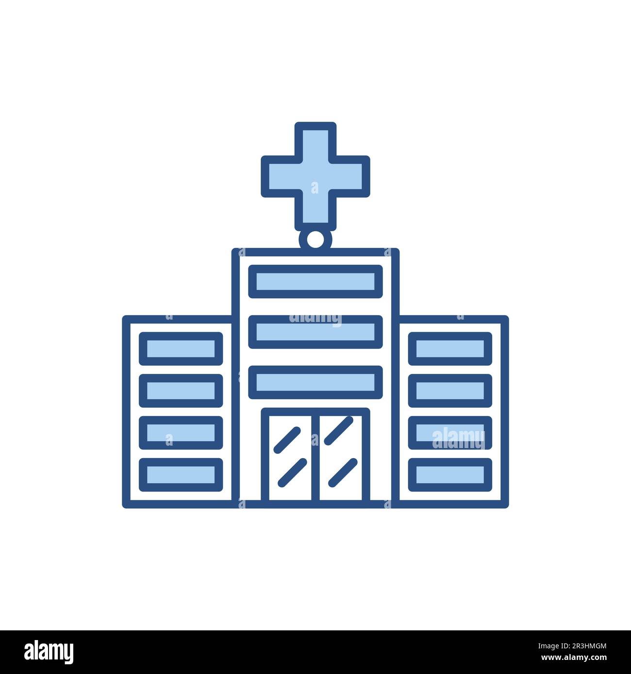 Hospital related vector line icon. Medical facility. Urgent care center ...