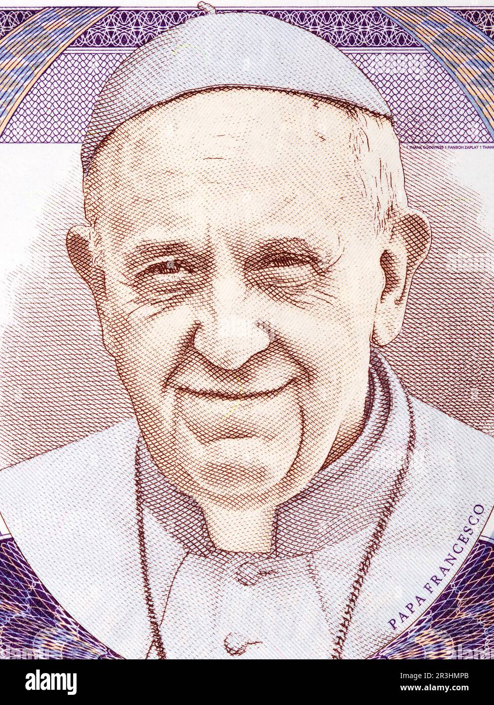 Pope Francis A Closeup Portrait From Money Stock Photo - Alamy