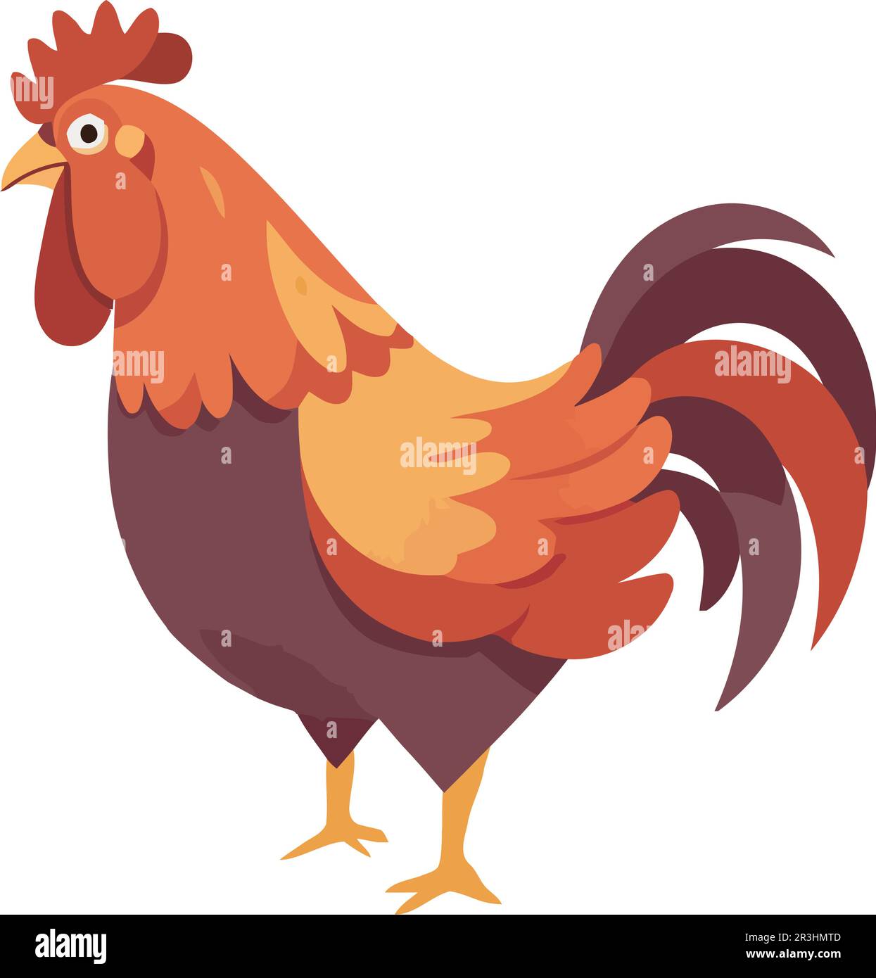 Cute cockerel standing Chinese zodiac icon Stock Vector Image & Art - Alamy