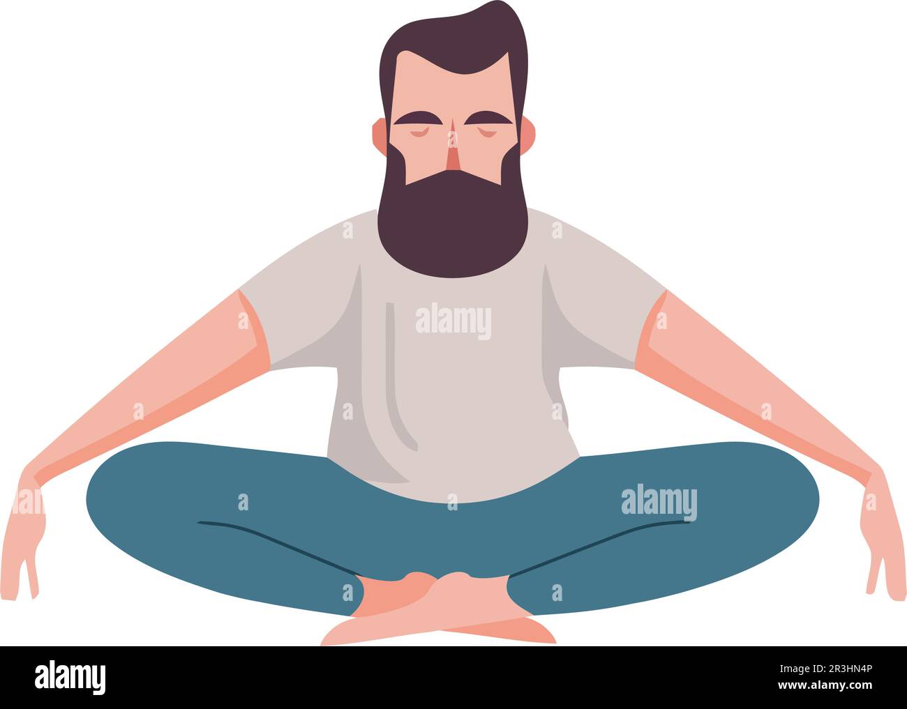 Cross legged position posture Stock Vector Images - Alamy