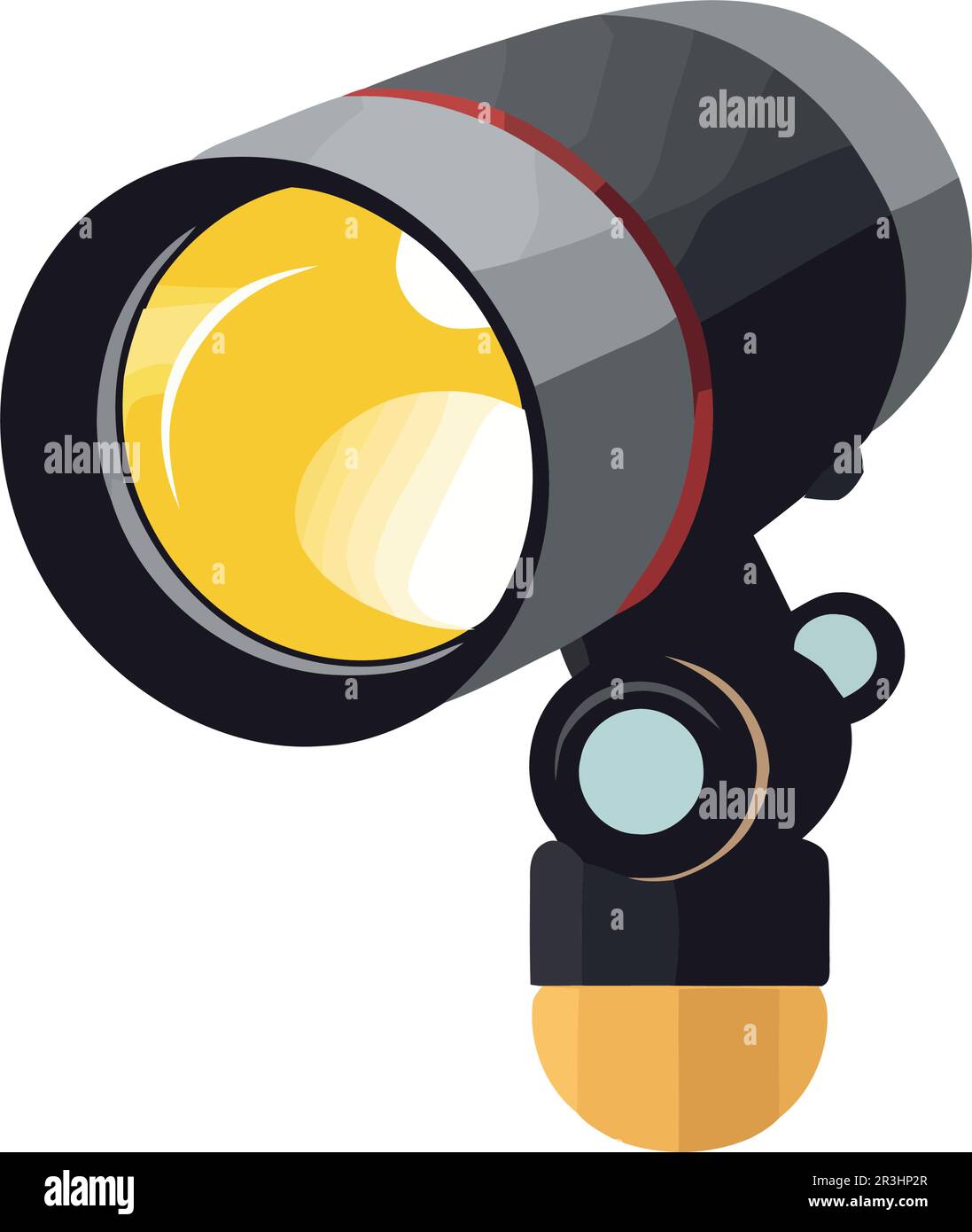 Watching surveillance camera modern technology Stock Vector