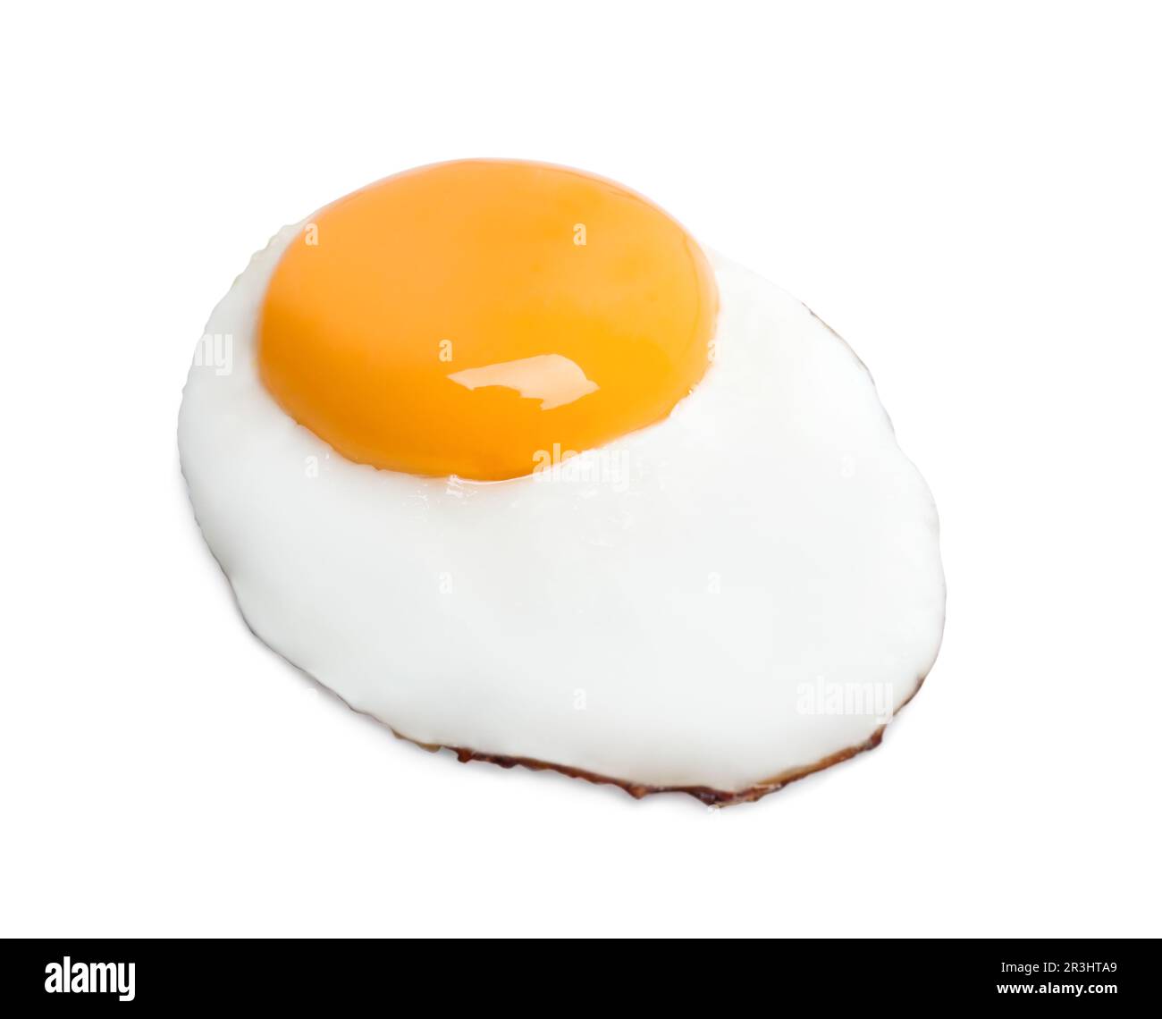 Delicious fried egg with yolk isolated on white Stock Photo - Alamy