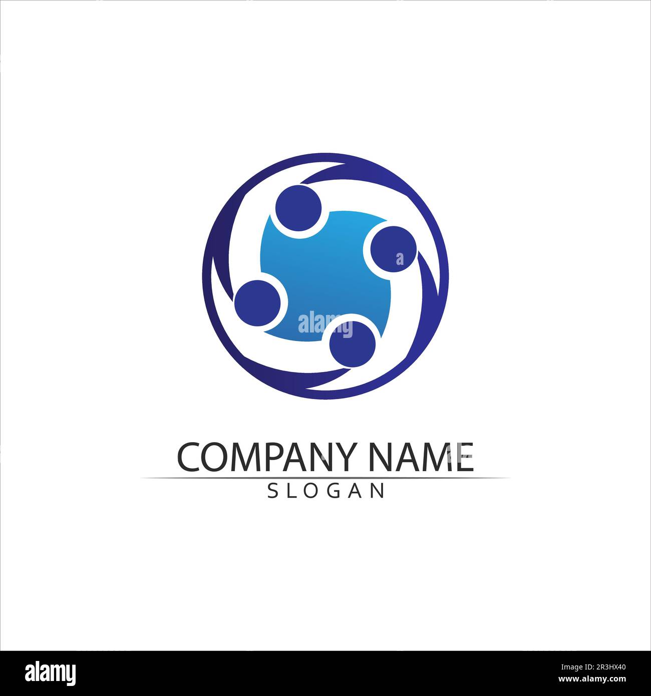 Community, network and social icon design template Stock Vector