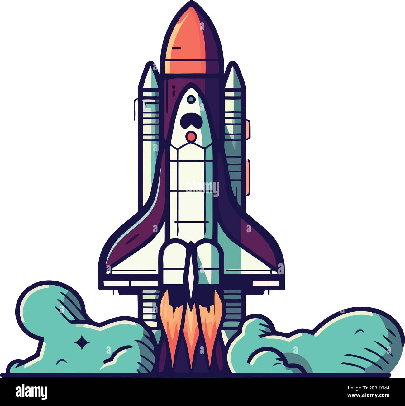 Taking off into the galaxy, a spaceship adventure Stock Vector Image ... Taking off into the galaxy, a spaceship adventure Stock Vector Image ...