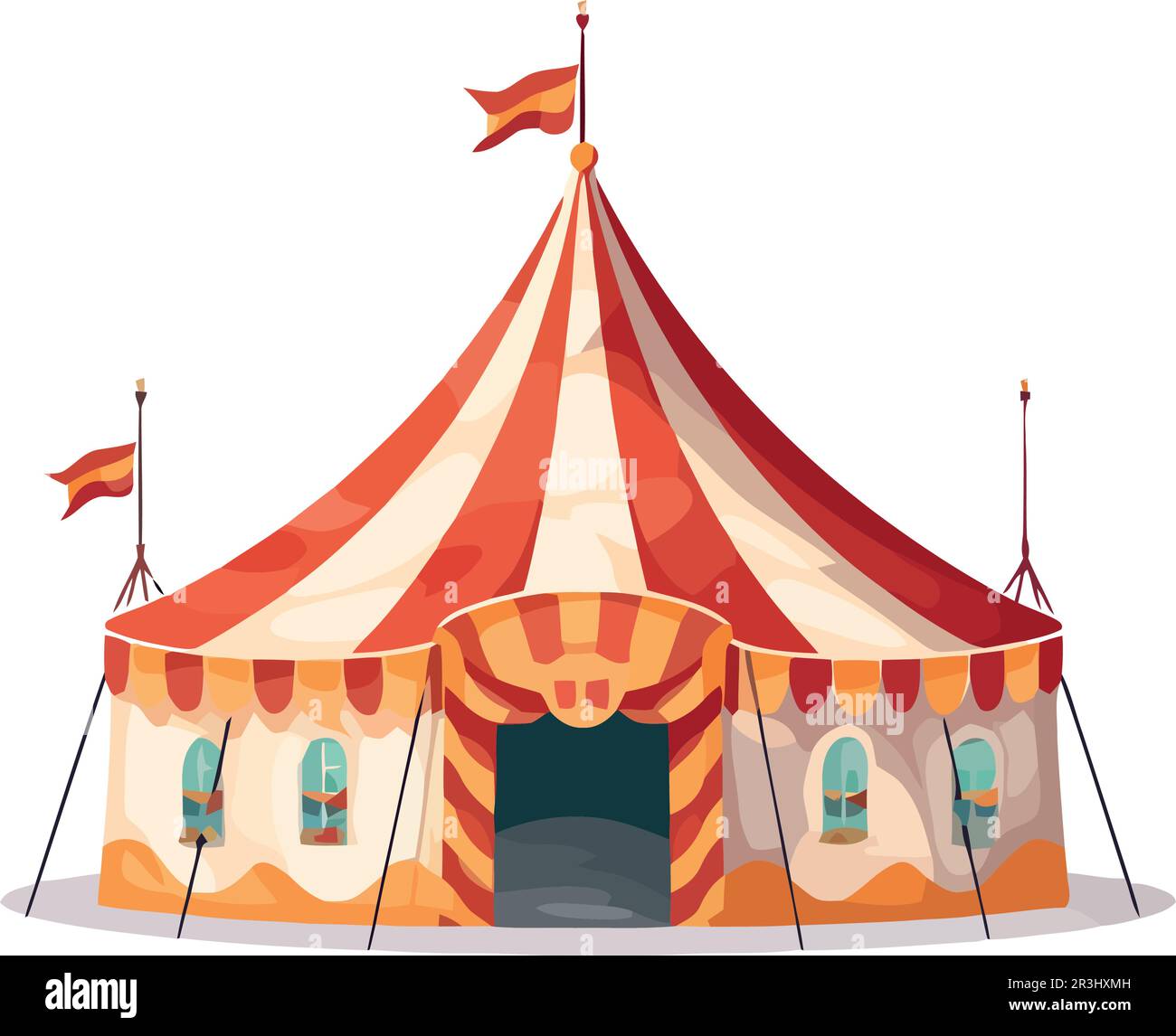 Colorful carnival tent hosts joyous outdoor celebration event Stock ...