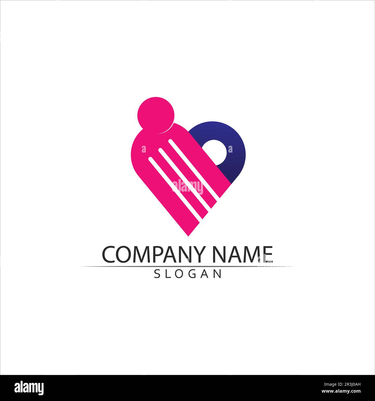 Vector Sign a mother adoption community and people care and couple Stock Vector