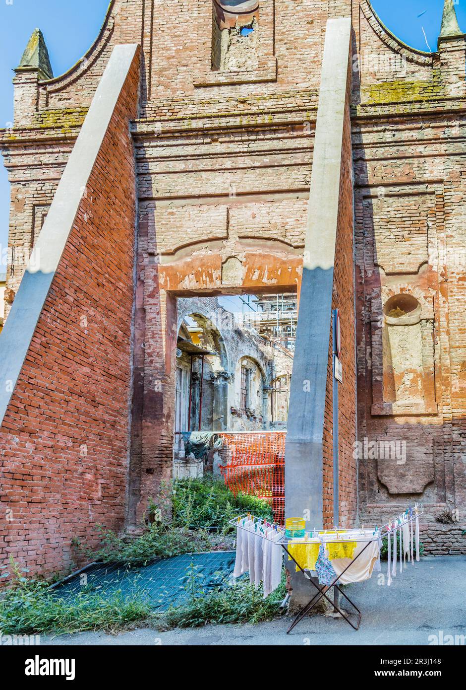 Old Building Rack Drying rack in front of historic ruins Stock Photo - Alamy